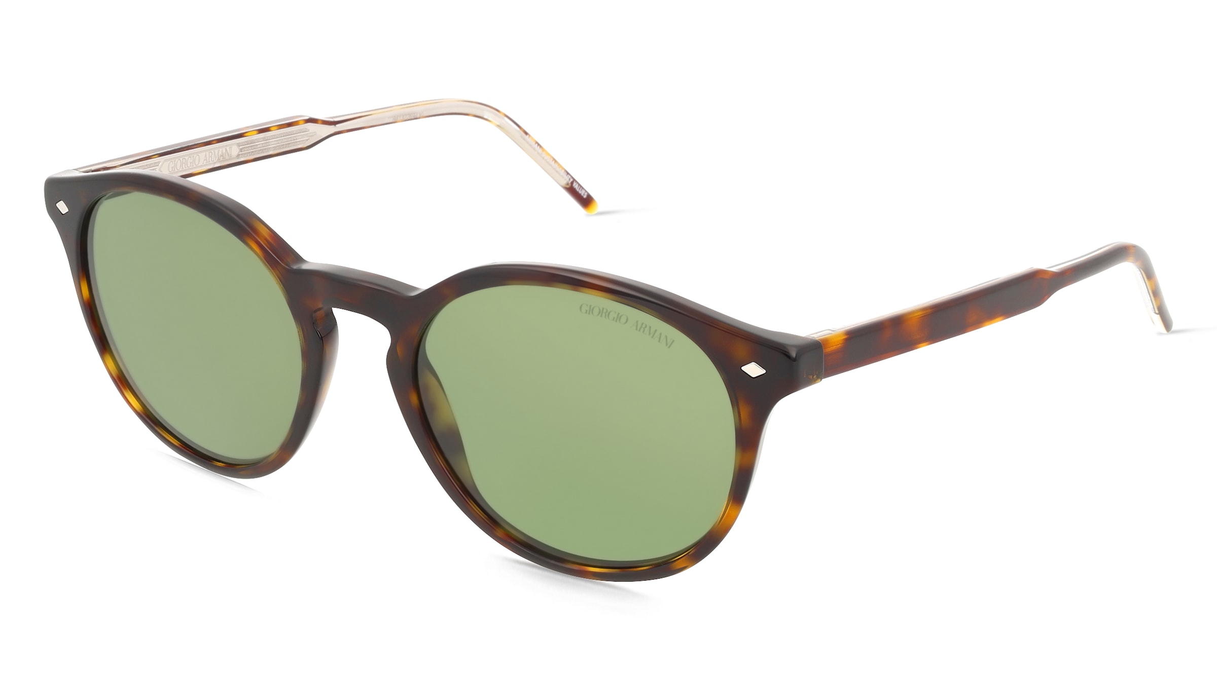 Giorgio Armani 0AR8211 Herren-Sonnenbrille Vollrand Panto Acetat-Gestell, Havanna