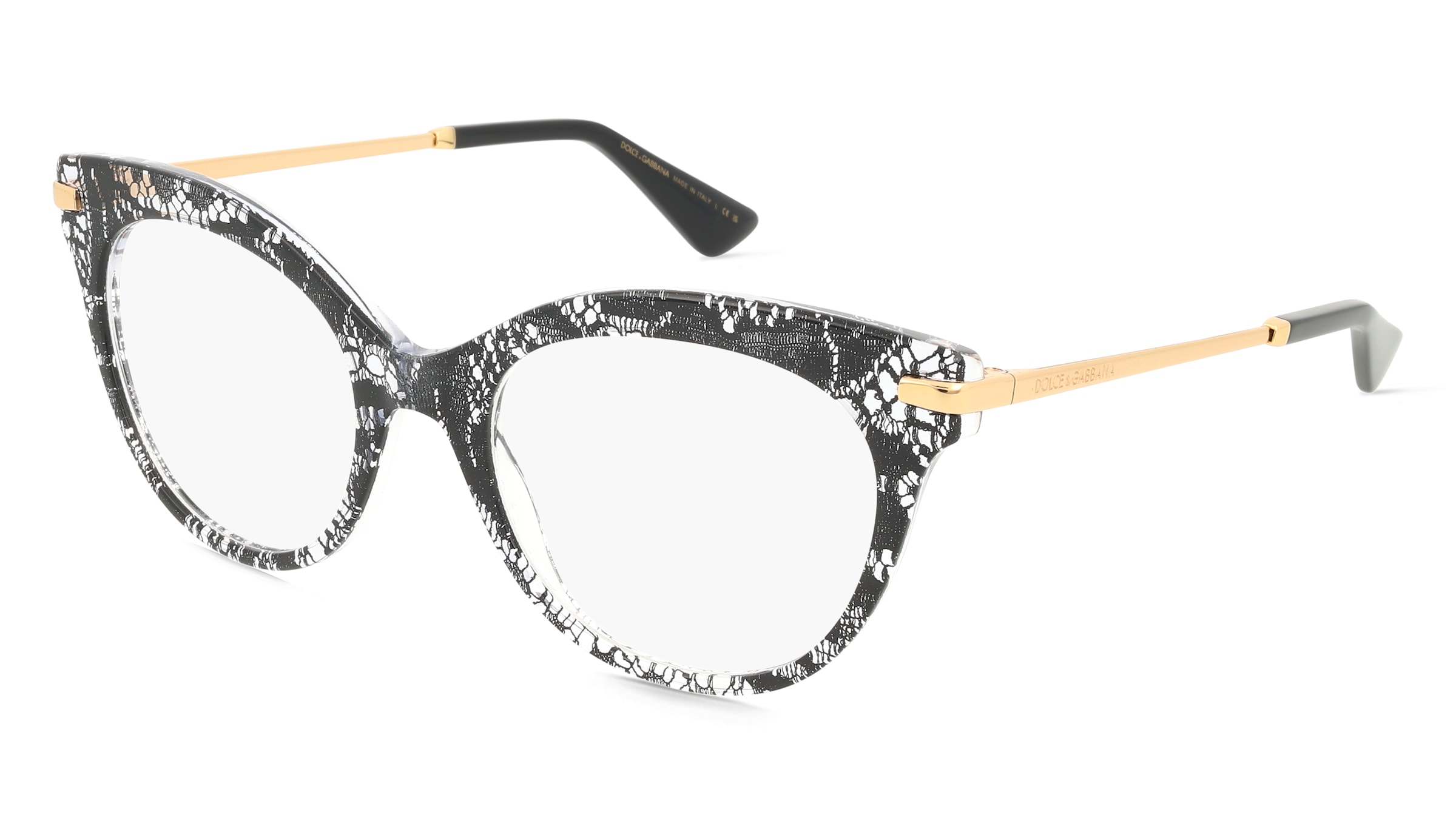 Dolce&amp;Gabbana DG3392 Damen-Brille inkl. Gläser Vollrand Butterfly Acetat-Gestell 52/20/145, Schwarz
