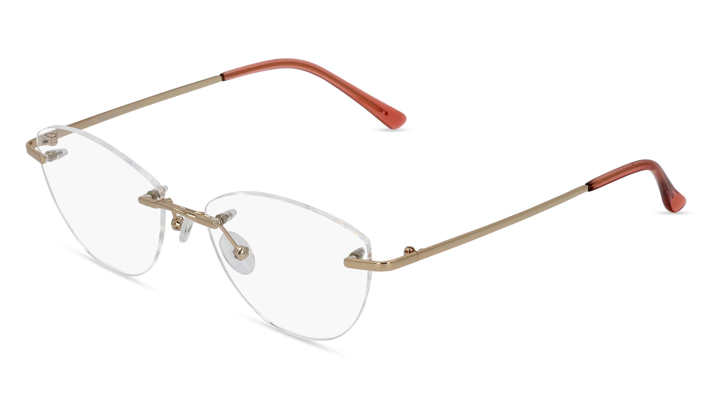 Fielmann BD 506 CL Damen-Brille inkl. Gläser Randlos Oval Edelstahl-Gestell 53/17/135, Gold