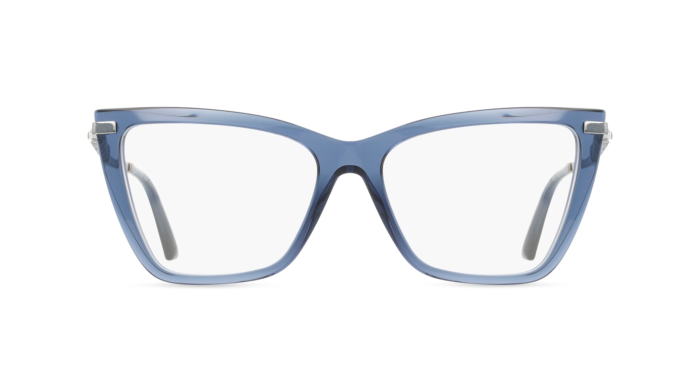 Jimmy Choo JC3020B Damen-Brille inkl. Gläser Vollrand Cateye Acetat-Gestell 55mm/16mm/140mm, blau