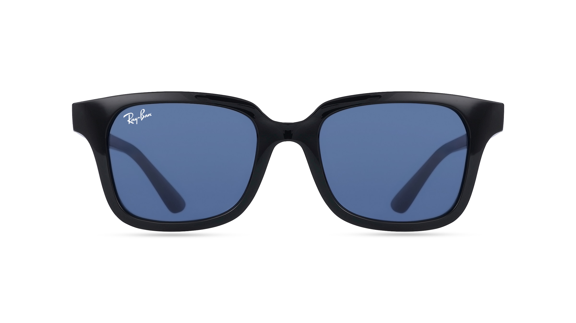 Ray-Ban Junior RJ 9071S Jugend-Sonnenbrille Vollrand Eckig Kunststoff-Gestell, Schwarz