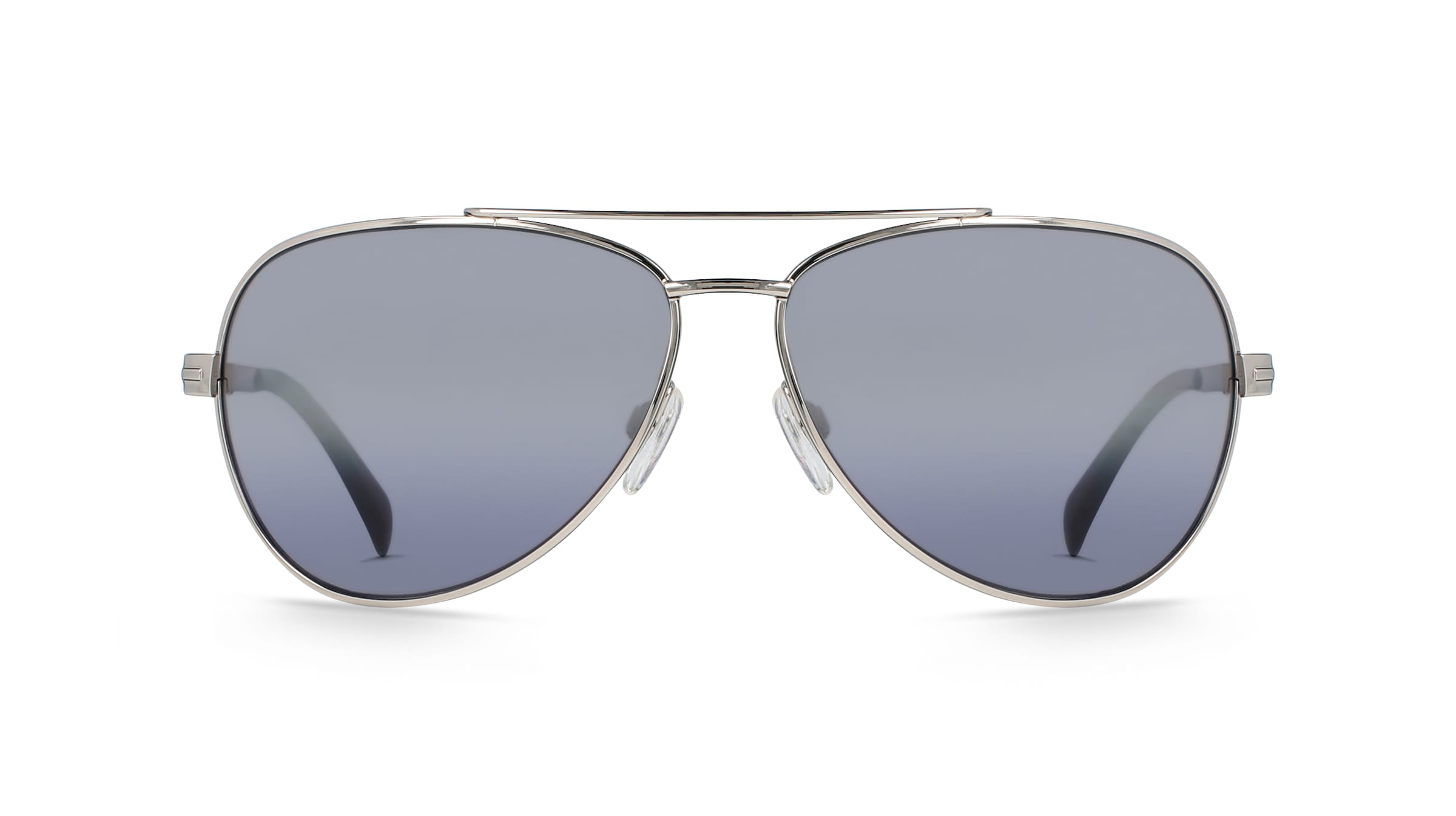 Fielmann OBRA 447 SUN FLEX CL Herren-Sonnenbrille Vollrand Pilot Metall-Gestell, silber