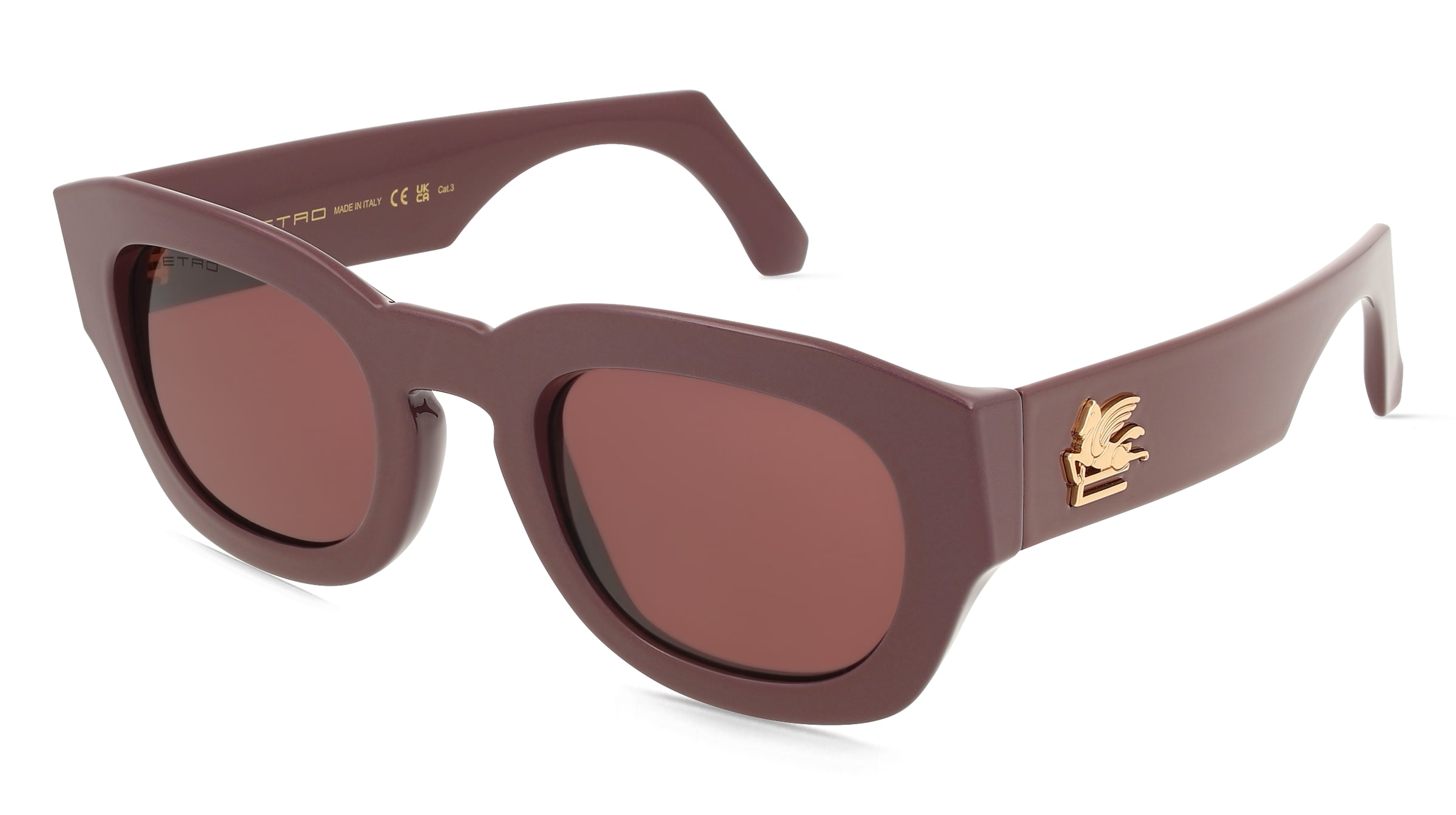Etro 0079/S Unisex-Sonnenbrille Vollrand Eckig Kunststoff-Gestell, Rot