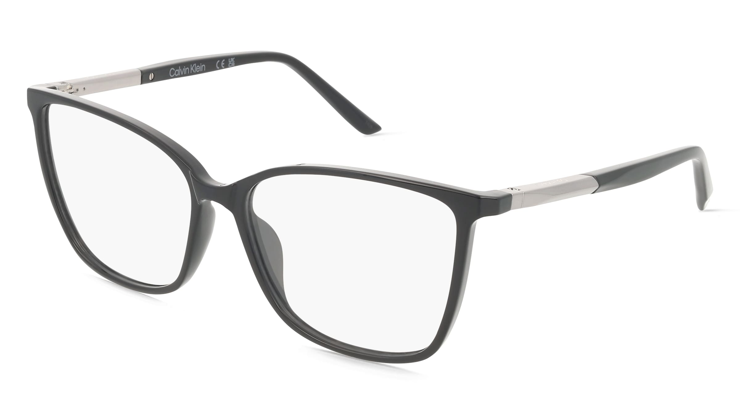 Calvin Klein CK24545 Unisex-Brille inkl. Gläser Vollrand Butterfly Kunststoff-Gestell 56/15/140, Schwarz