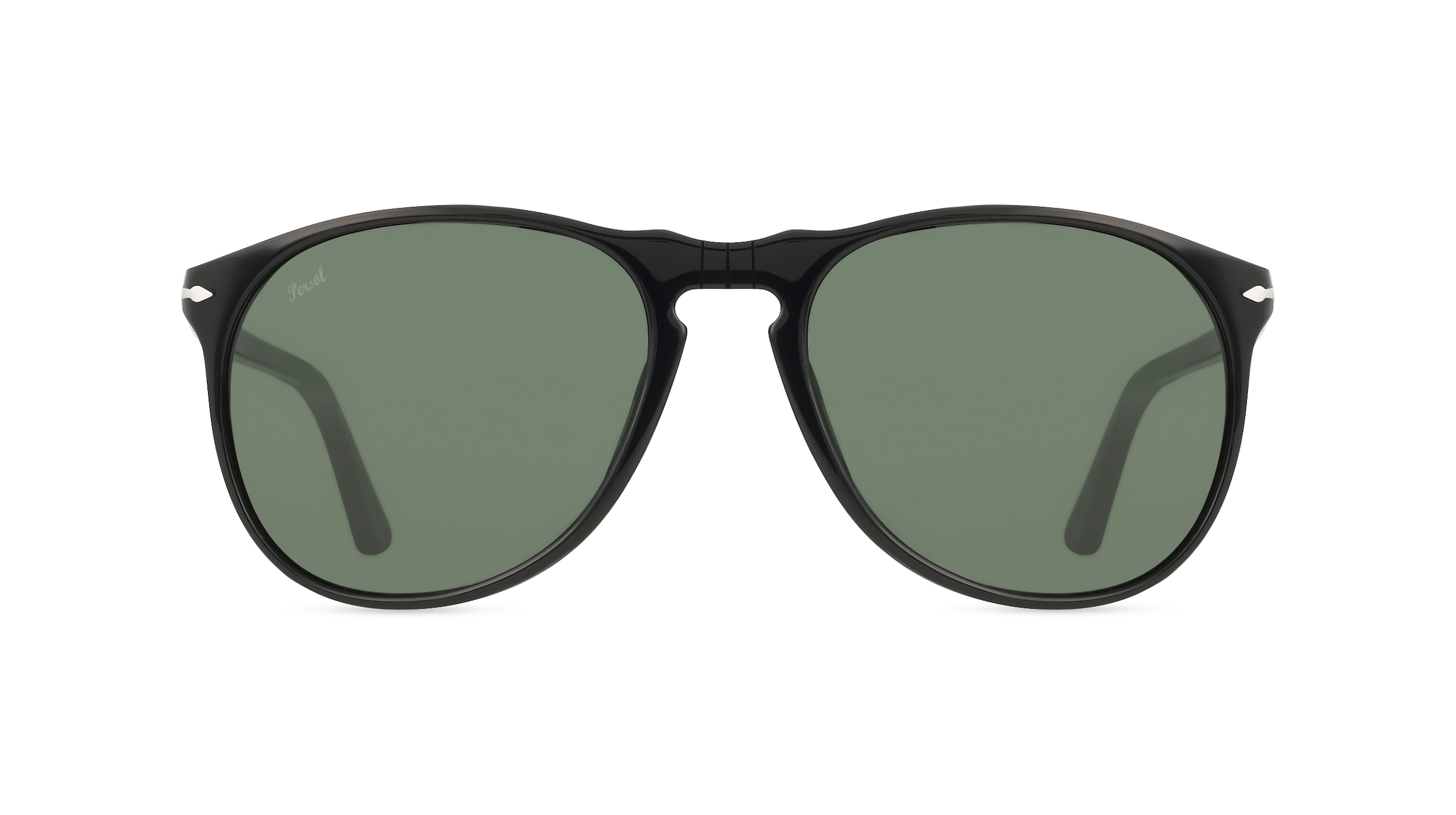 Persol 0PO9649S Herren-Sonnenbrille Vollrand Pilot Acetat-Gestell, schwarz