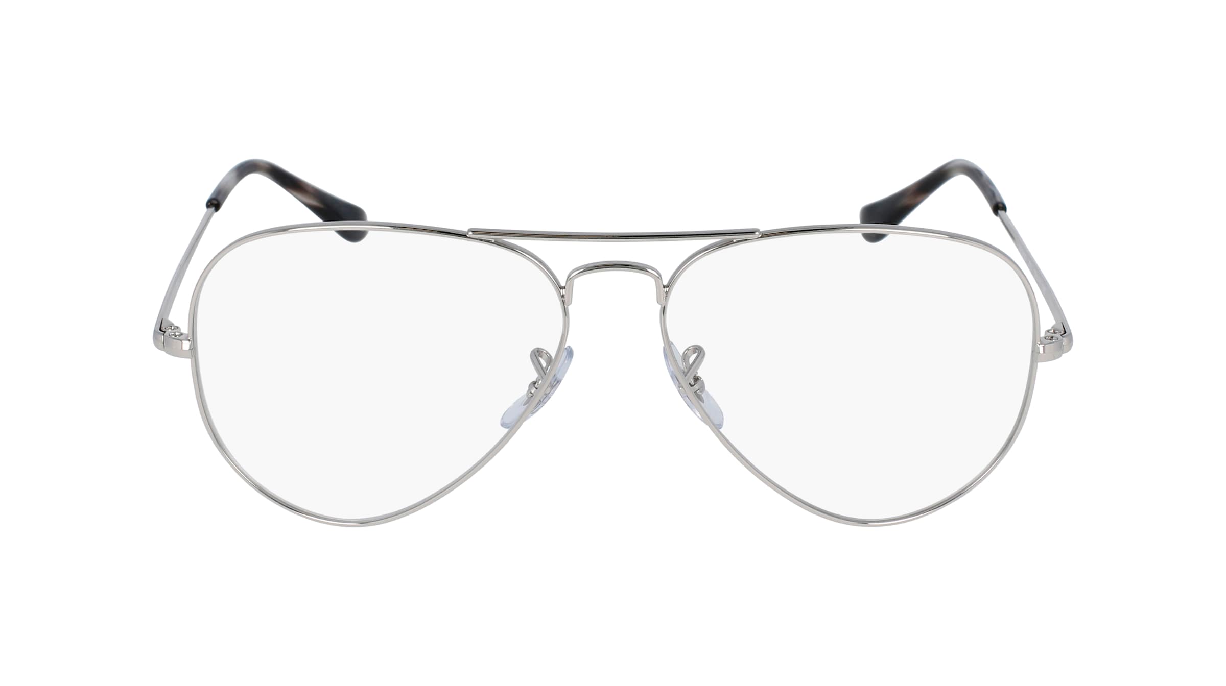 Ray-Ban VISTA RX6489 AVIATOR Damen-Brille inkl. Gläser Vollrand Pilot Metall-Gestell 58mm/14mm/140mm, silber