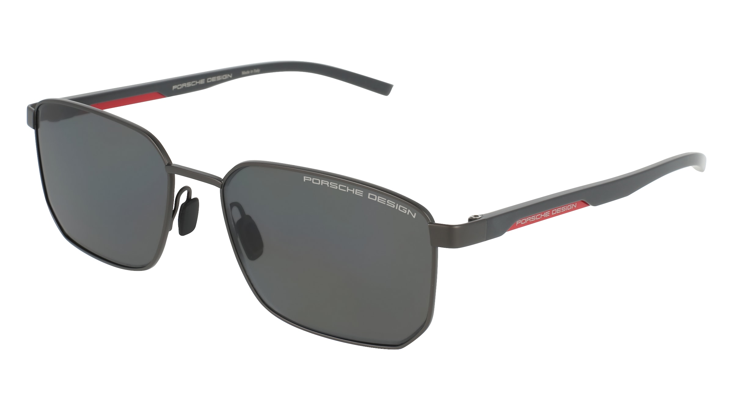 Porsche Design P8982 Unisex-Sonnenbrille Vollrand Quadratisch Metall-Gestell, Grau