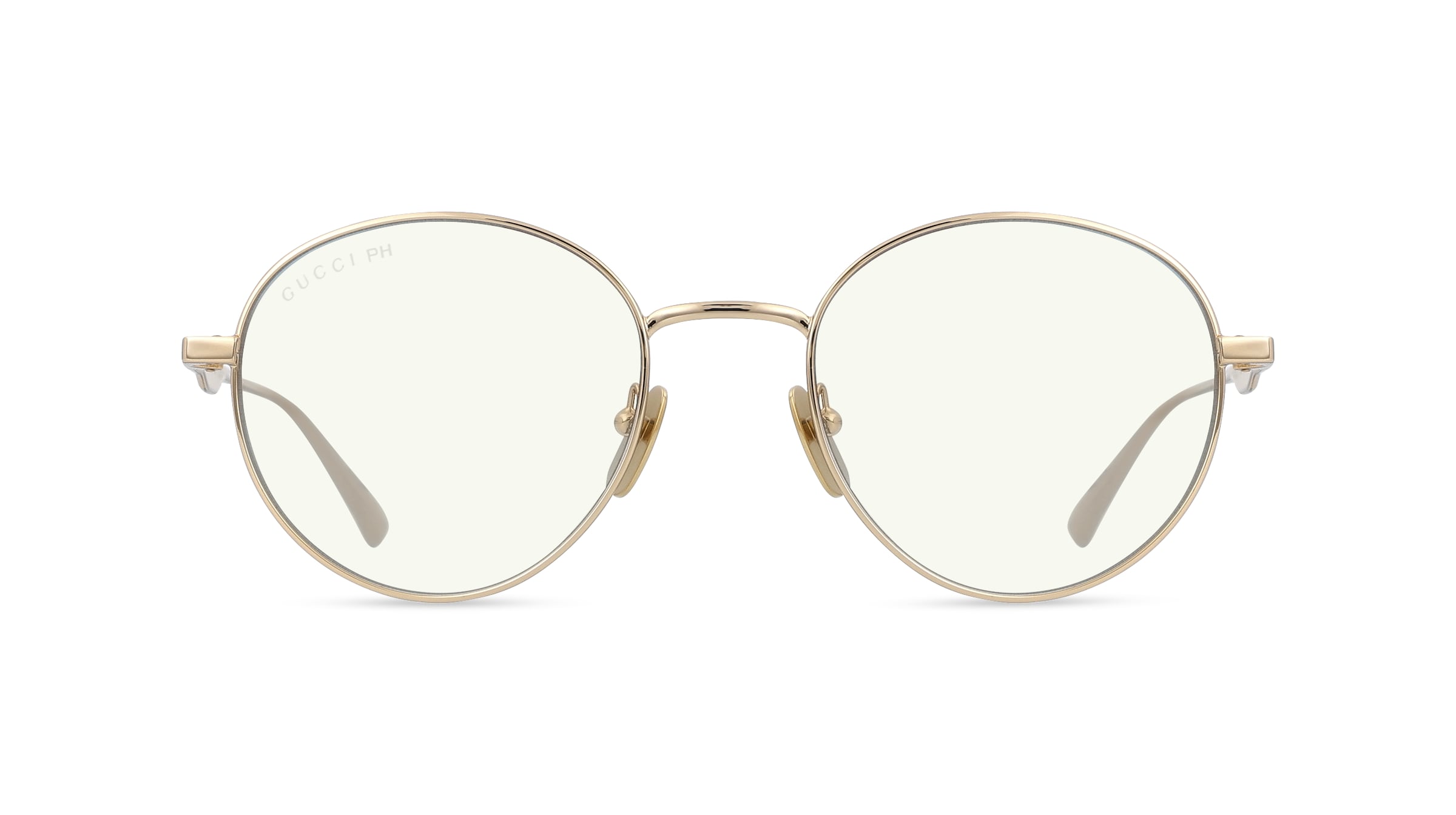 Gucci GG0337S Unisex-Sonnenbrille Vollrand Rund Metall-Gestell, gold