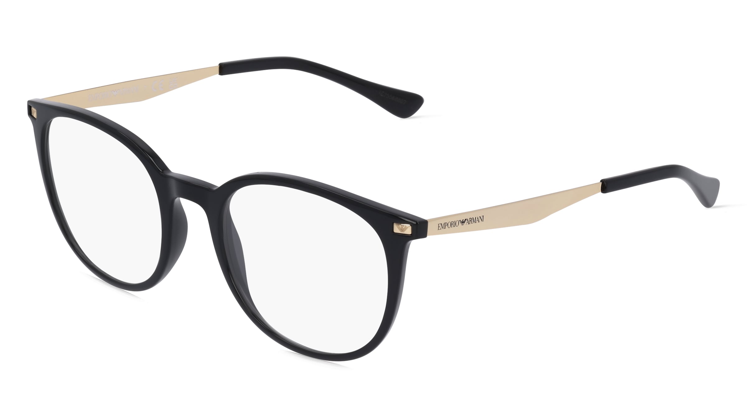 Emporio Armani EA3168 Damen-Brille inkl. Gläser Vollrand Panto Kunststoff-Gestell 52/20/145, Schwarz