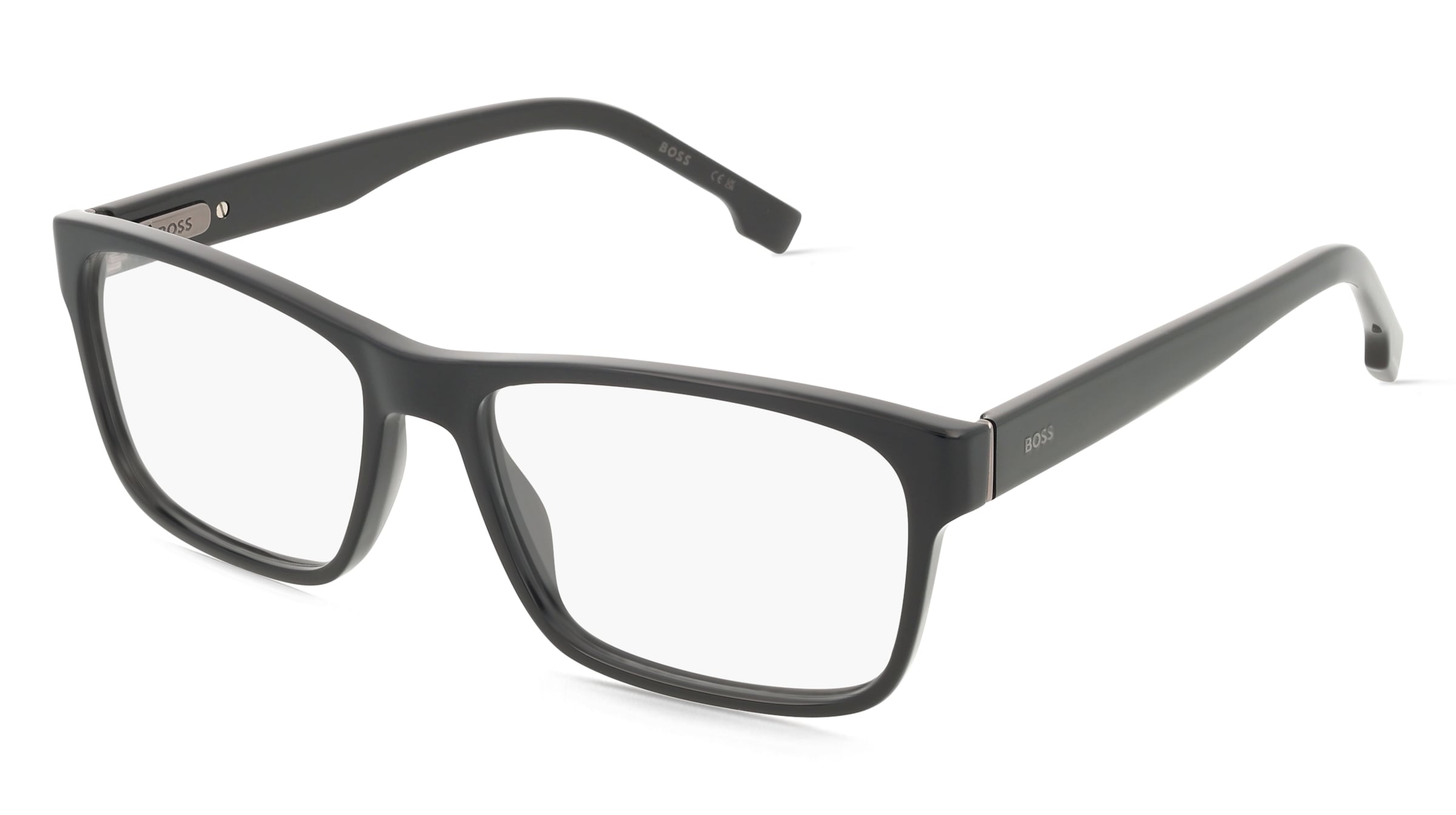 Boss 1762 Herren-Brille inkl. Gläser Vollrand Eckig Acetat-Gestell 58/17/155, Schwarz