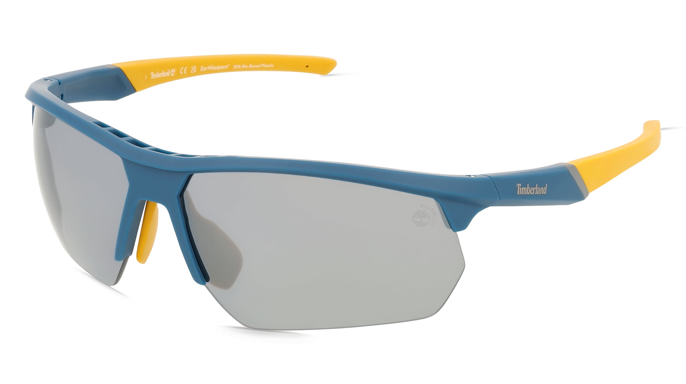Timberland TB00056 Herren-Sonnenbrille Halbrand Eckig Kunststoff-Gestell, Blau