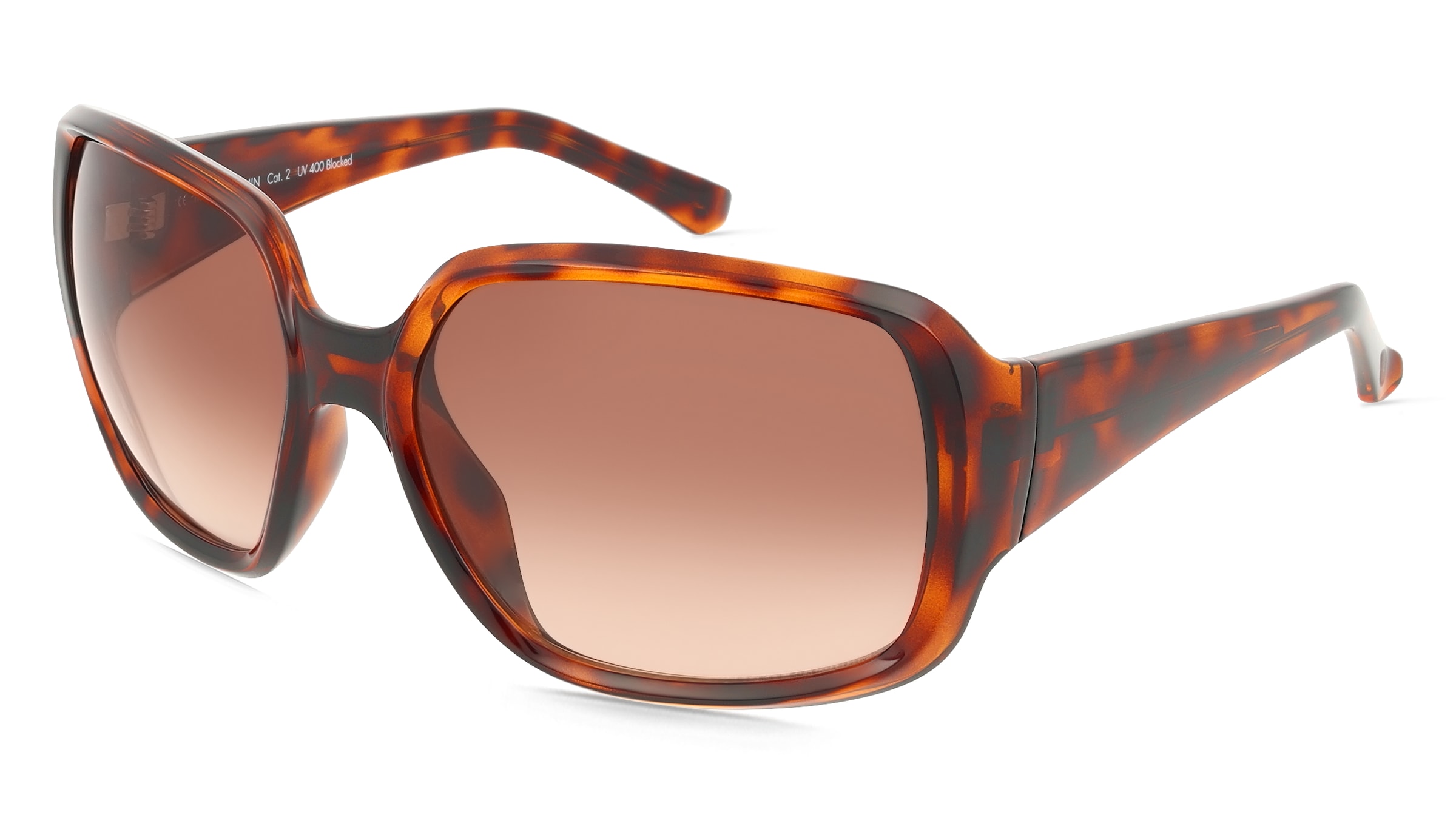 Fielmann LD 036 SUN CL JASMIN Damen-Sonnenbrille Vollrand Quadratisch Acetat Spritzguss-Gestell, Havanna