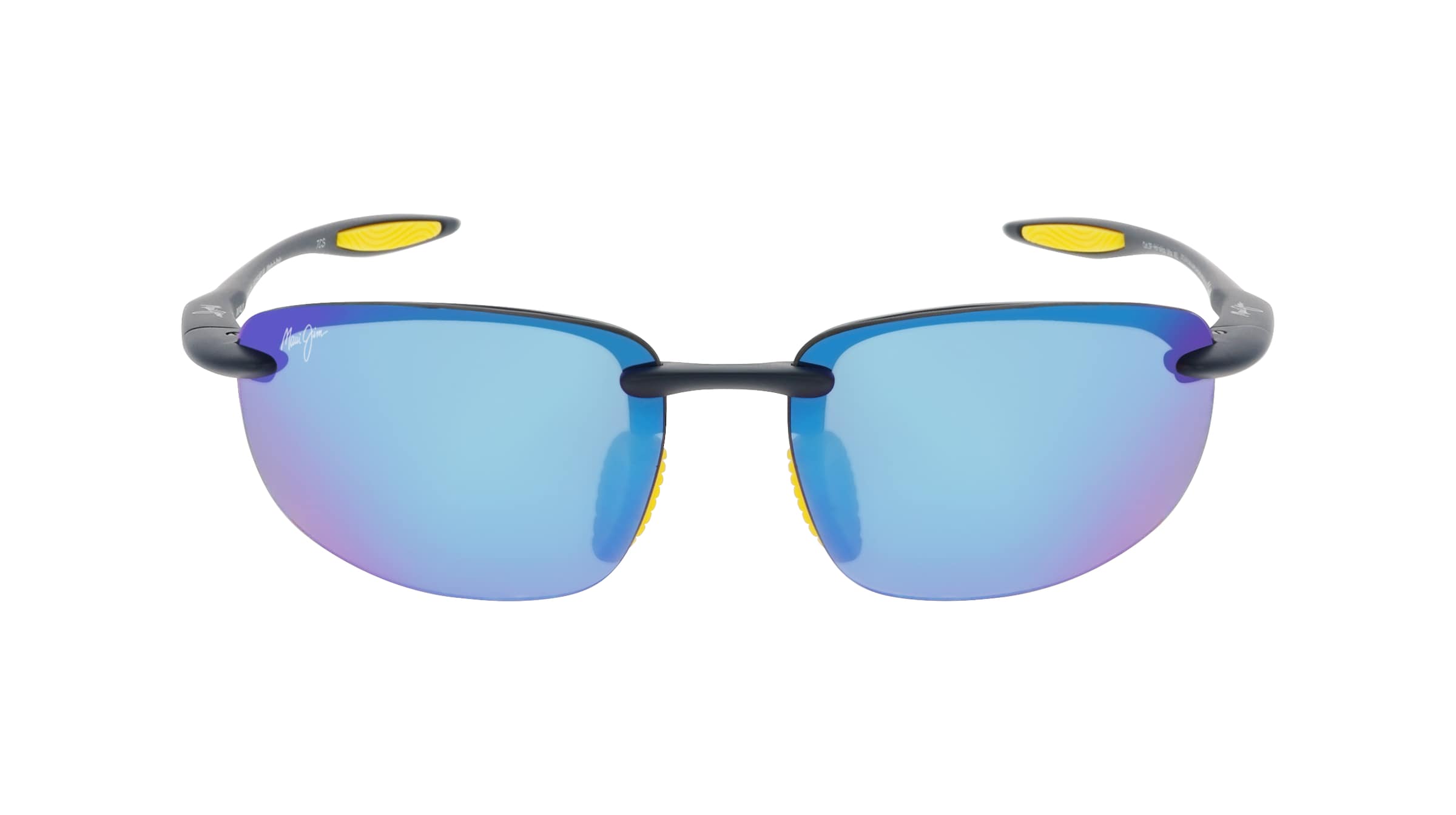 Maui Jim MJ0676S Hookipa Ultra Unisex-Sonnenbrille Randlos Eckig Kunststoff-Gestell, blau