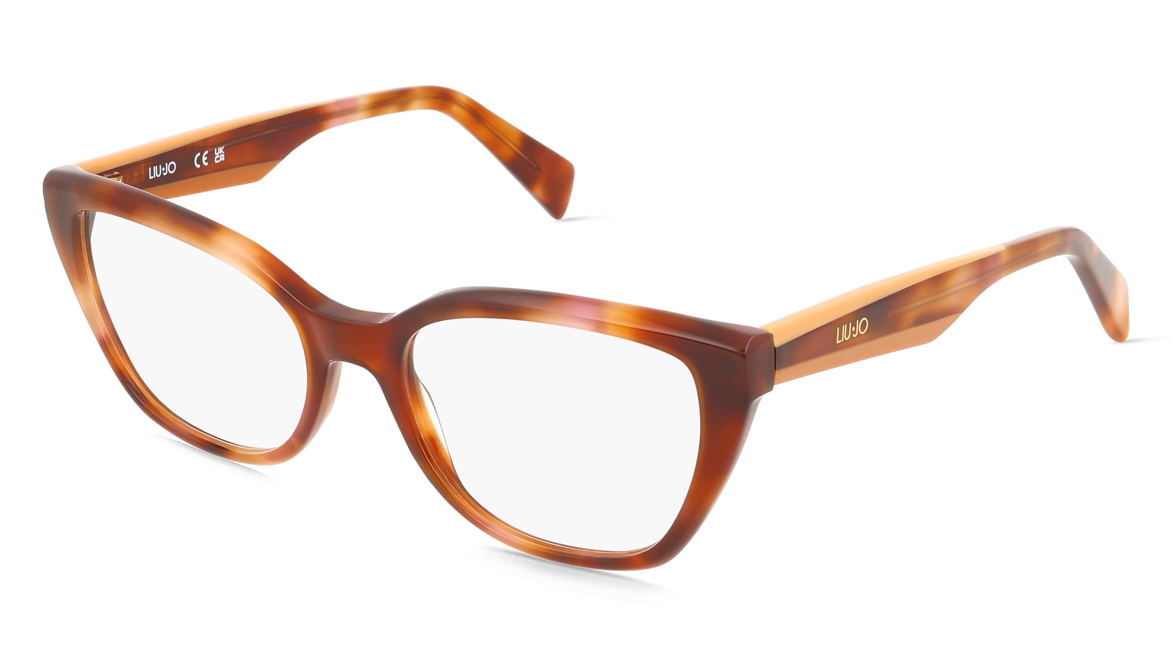 Liu Jo LJ2838 Damen-Brille inkl. Gläser Vollrand Cat Eye Acetat-Gestell 53/18/140, Gelb