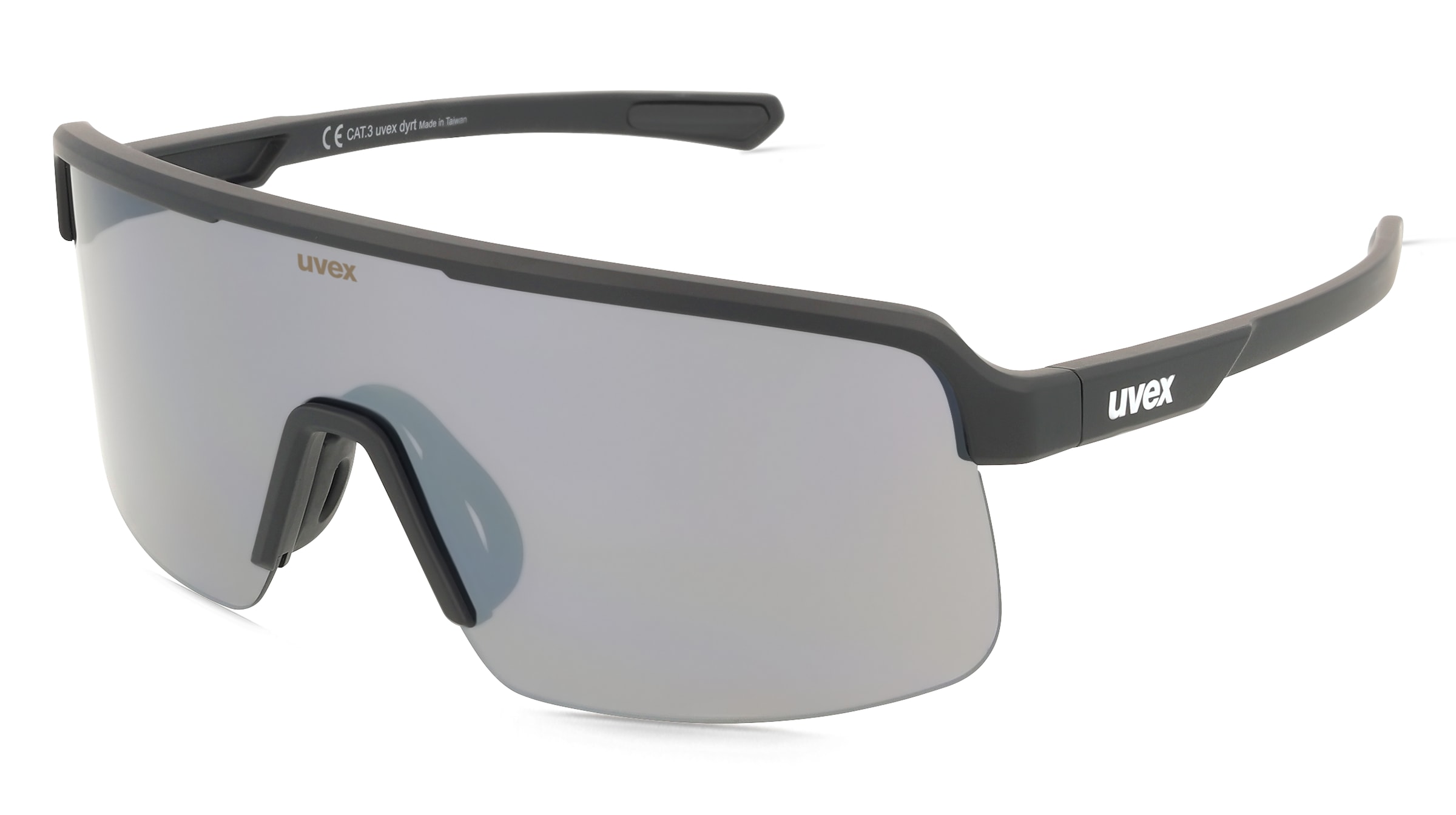 Uvex Sports S533095 dyrt Unisex-Sonnenbrille Halbrand Monoscheibe Kunststoff-Gestell, Schwarz