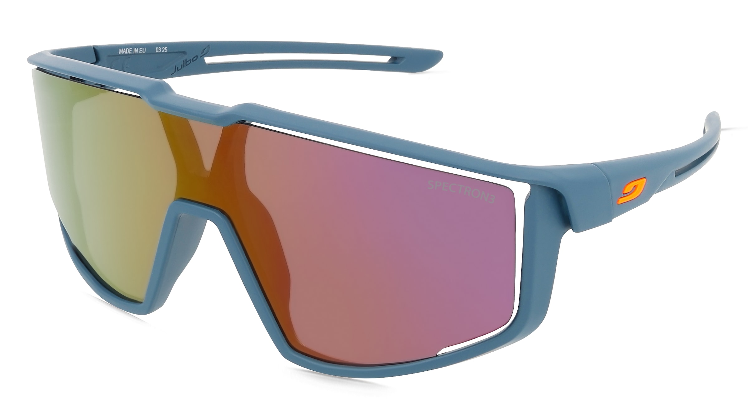 Julbo J55011 FURY S Kinder-Sonnenbrille Halbrand Monoscheibe Kunststoff-Gestell, Grau