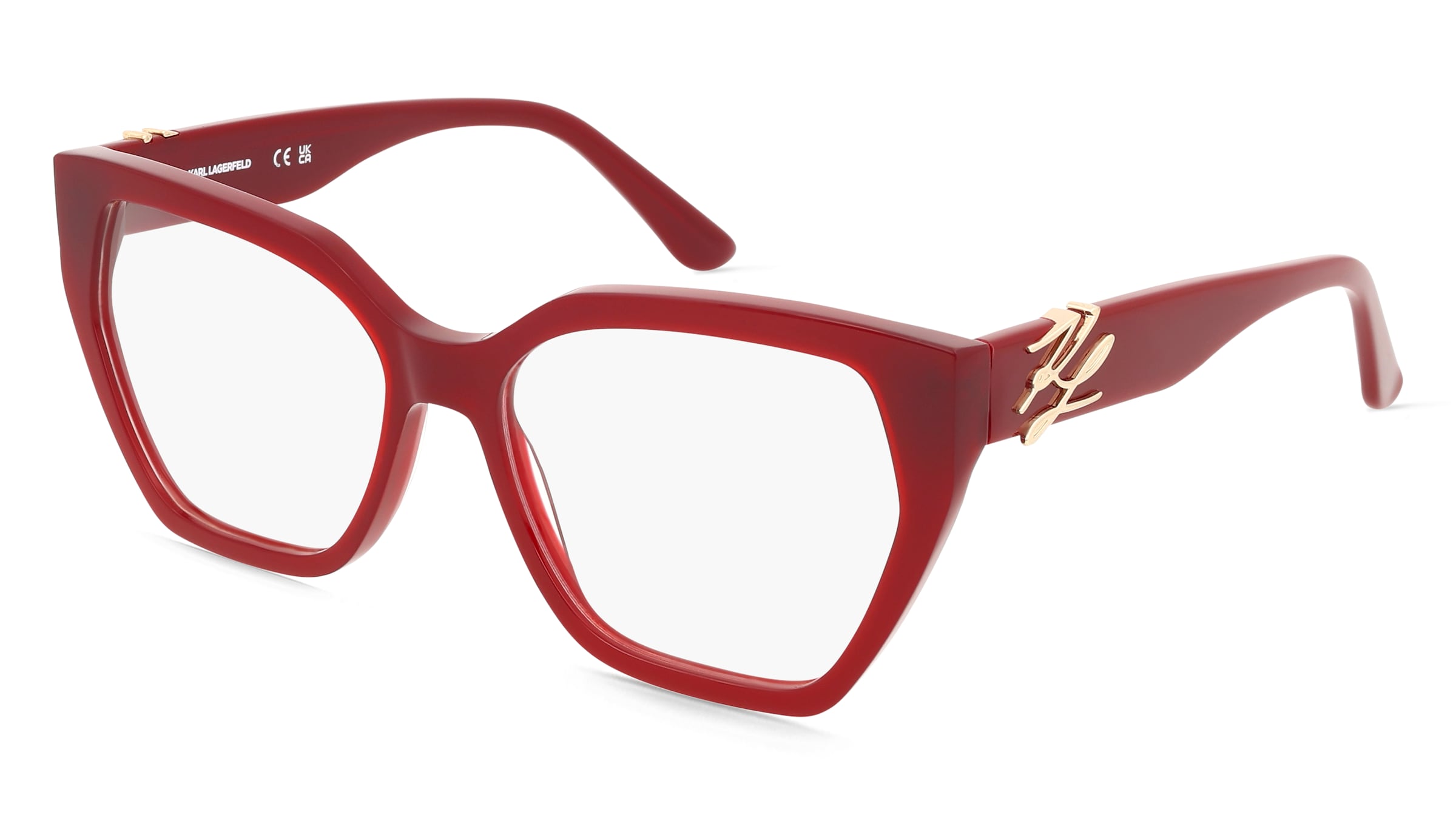 Karl Lagerfeld KL6214 Damen-Brille inkl. Gläser Vollrand Eckig Acetat-Gestell 55/16/140, Rot