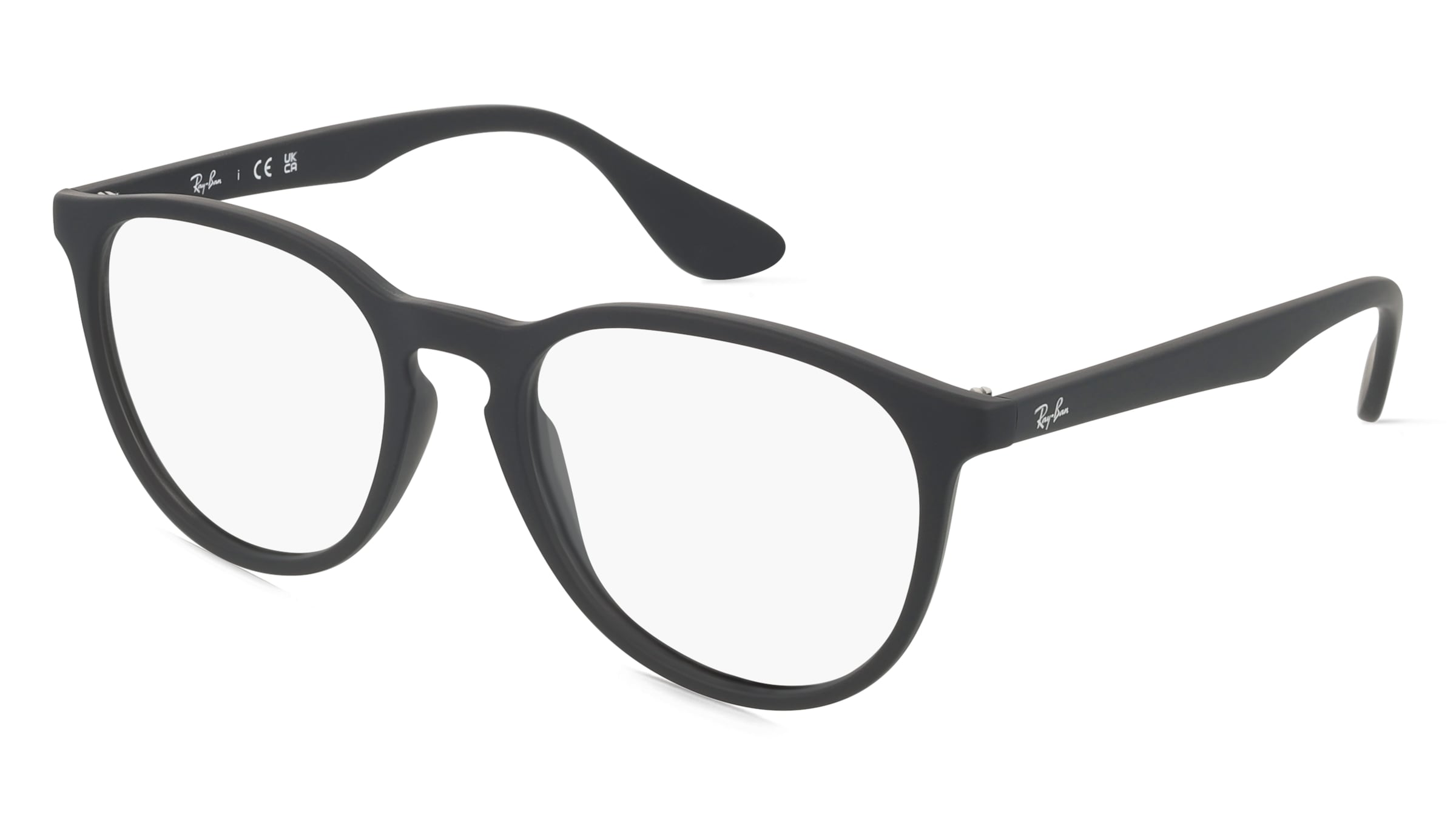Ray-Ban RX7046 Damen-Brille inkl. Gläser Vollrand Rund Kunststoff-Gestell 51/18/140, Schwarz