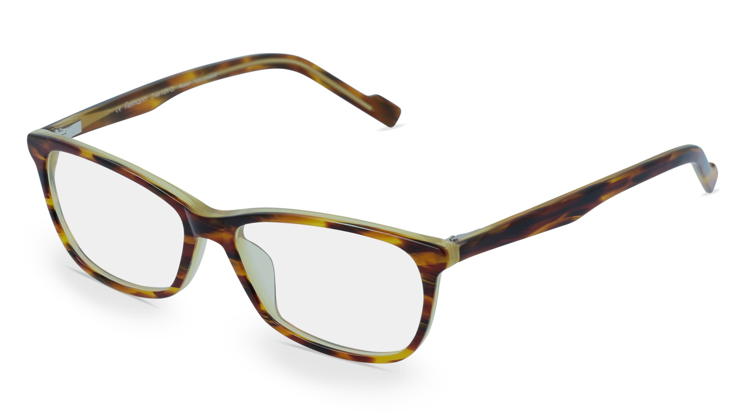 Fielmann 2146 FLEX CL Damen-Brille inkl. Gläser Vollrand Quadratisch Acetat-Gestell 52/15/135, Havanna