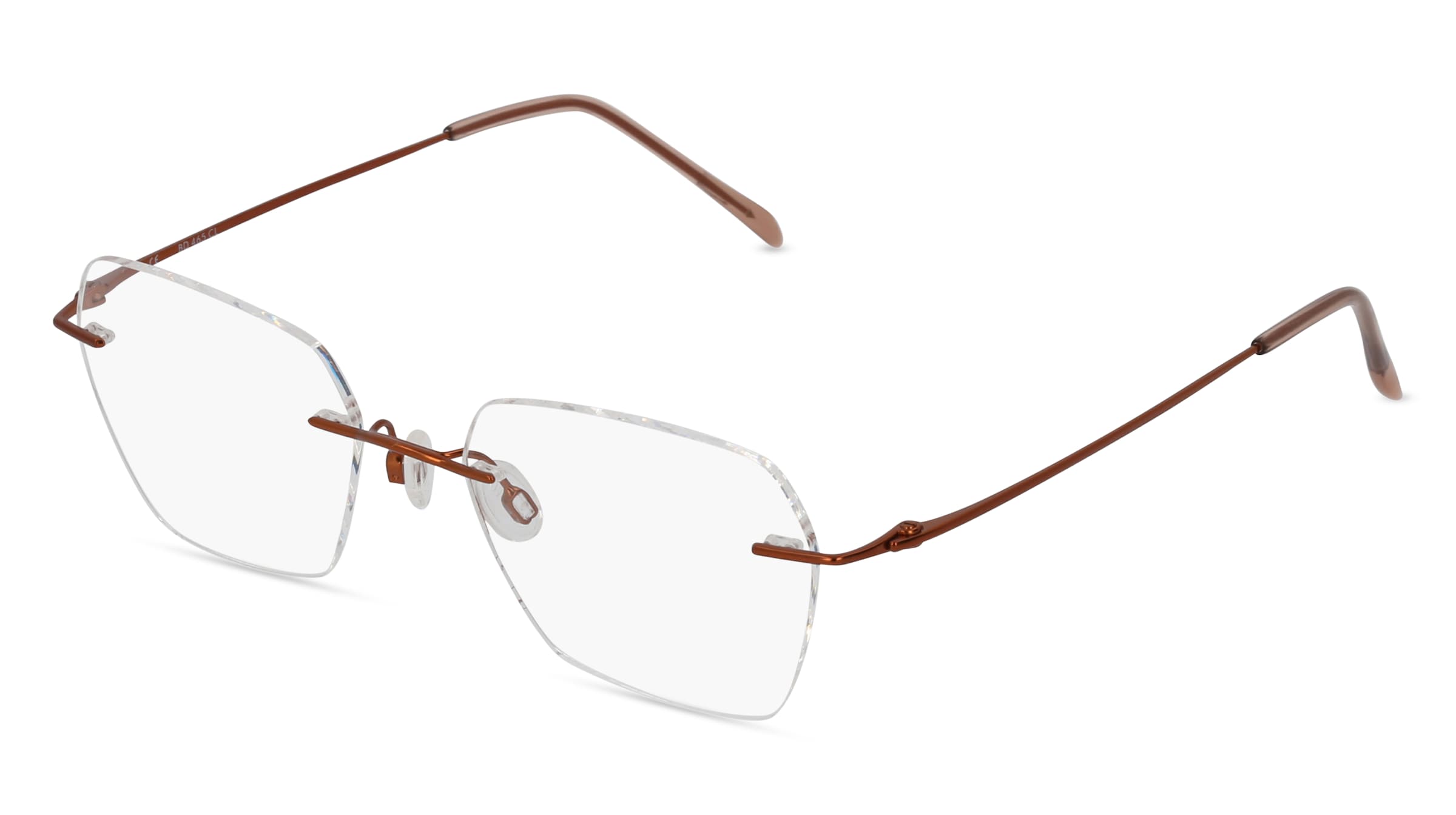 Fielmann BD 465 CL Damen-Brille inkl. Gläser Randlos Quadratisch Edelstahl-Gestell 52/18/135, Braun