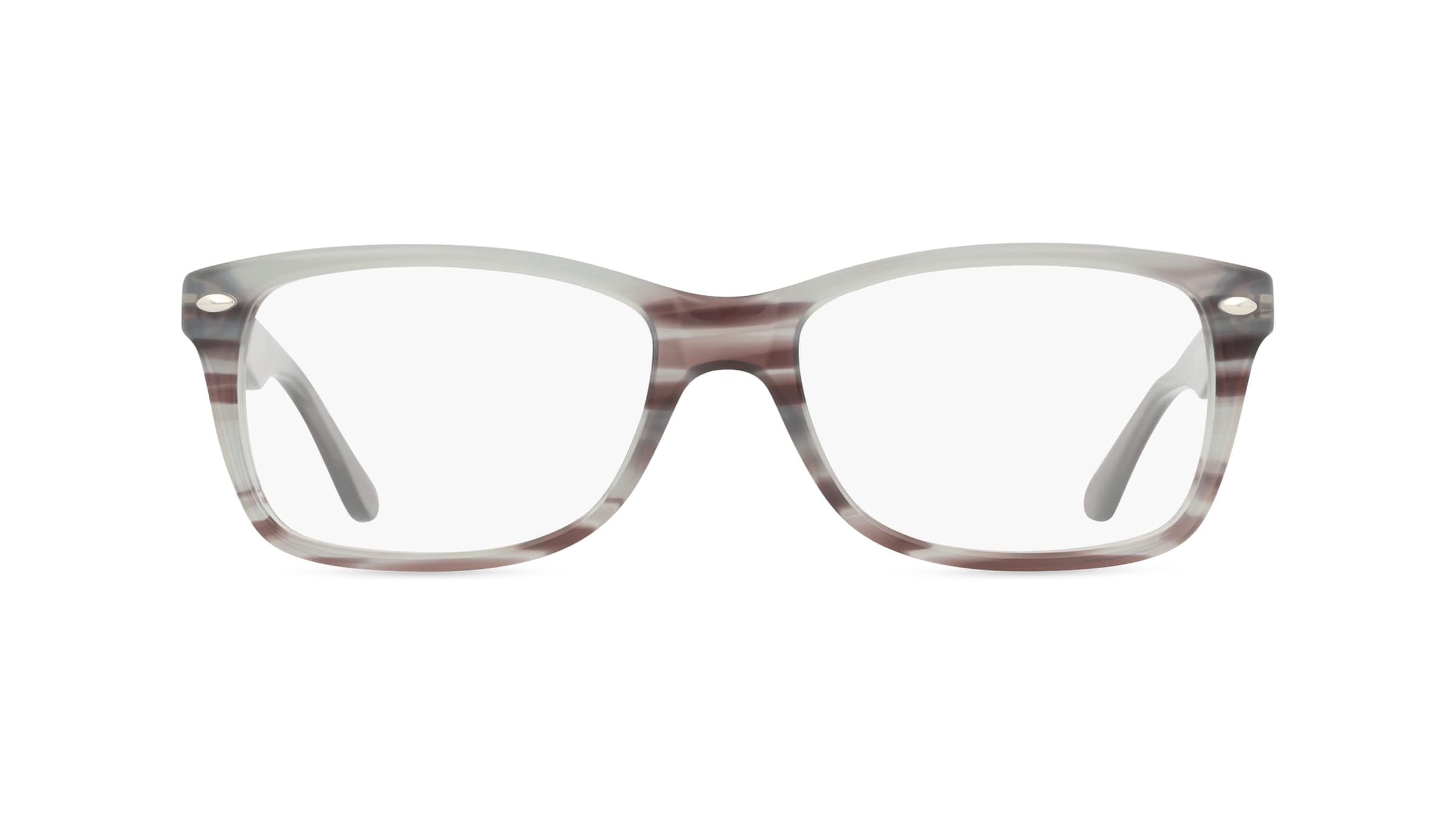 Ray-Ban RX5228 Herren-Brille inkl. Gläser Vollrand Rechteckig Kunststoff-Gestell 55mm/17mm/140mm, braun