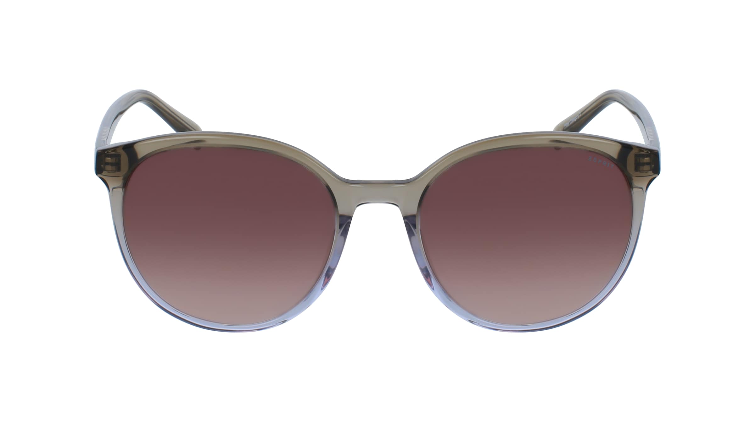 Esprit 40093 Damen-Sonnenbrille Vollrand Rund Acetat-Gestell, braun