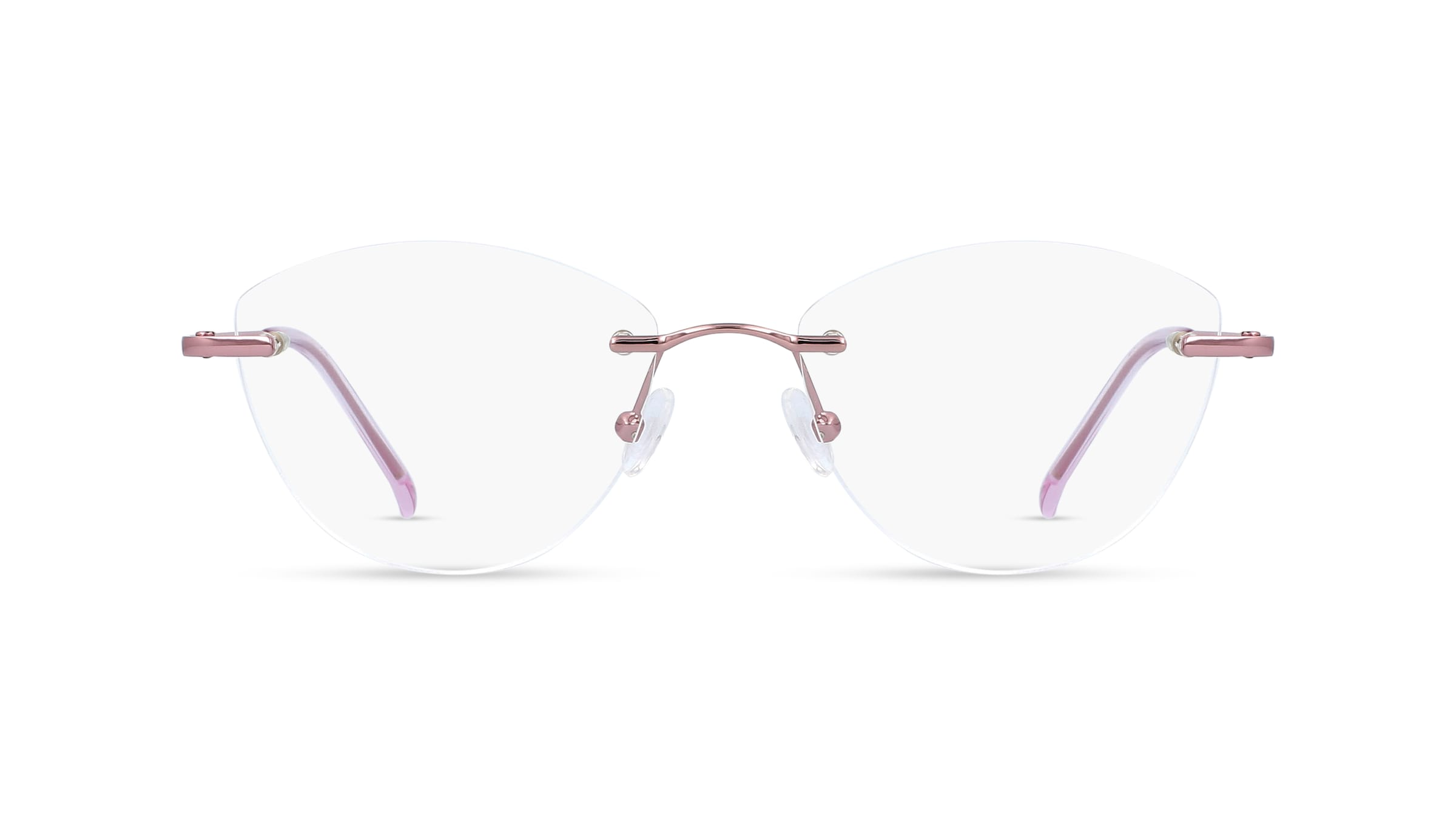 Fielmann BD 506 CL Damen-Brille inkl. Gläser Randlos Oval Edelstahl-Gestell 53mm/17mm/135mm, pink