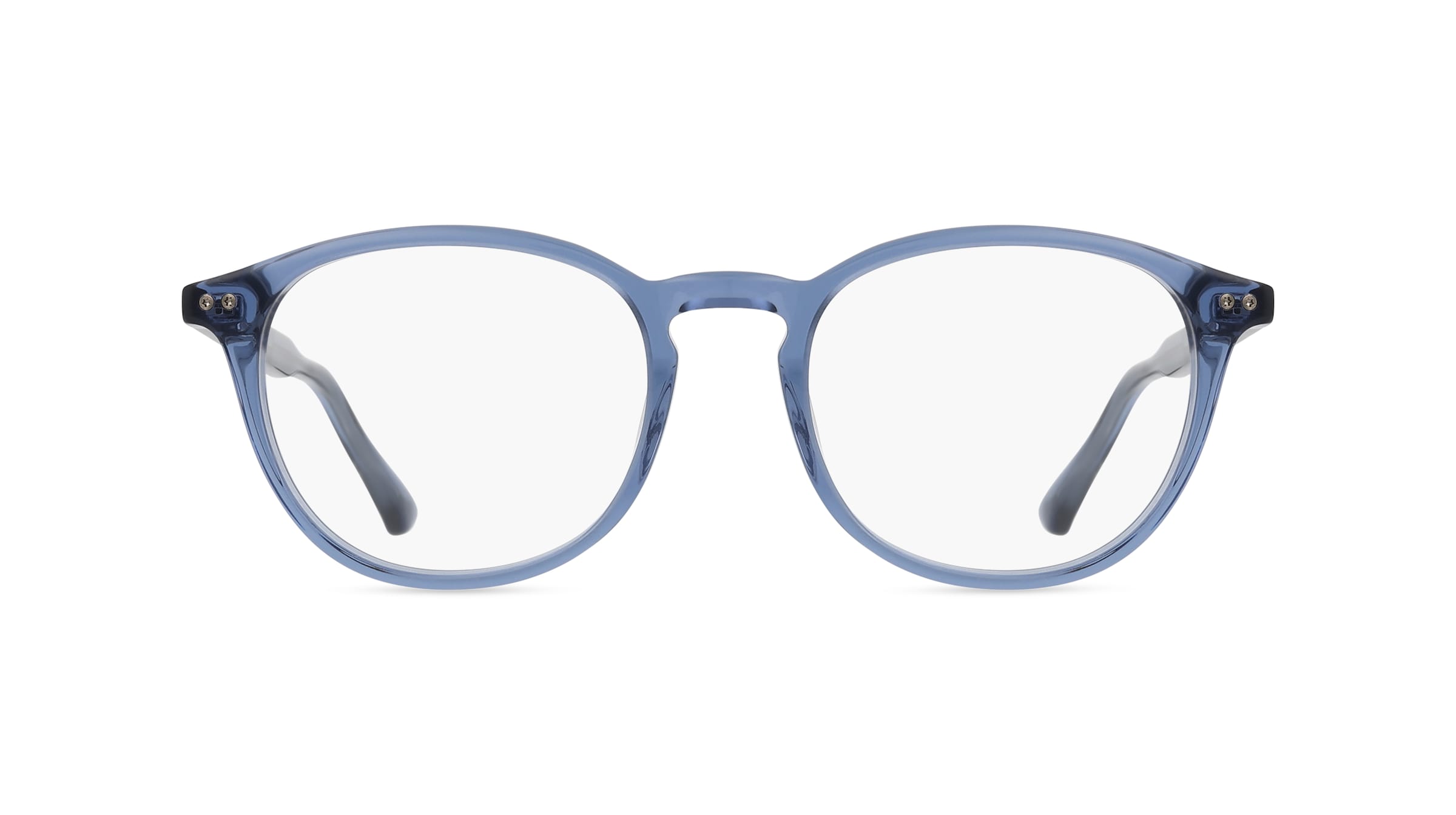 Fielmann LN 051 CL SAM Unisex-Brille inkl. Gläser Vollrand Panto Acetat-Gestell 49mm/19mm/145mm, blau