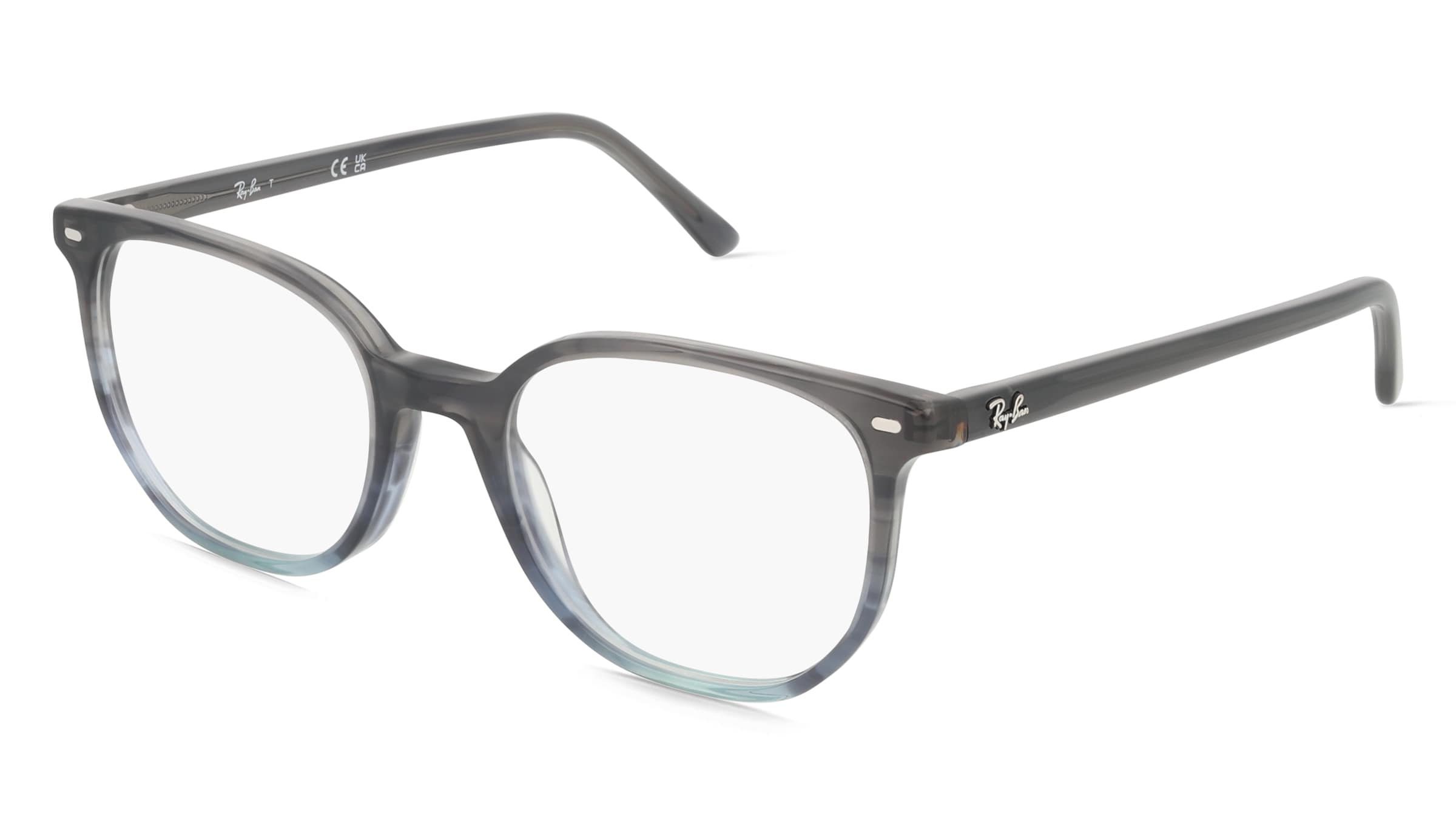 Ray-Ban RX5397 Unisex-Brille inkl. Gläser Vollrand Geometrisch Acetat-Gestell 48/19/140, Grau