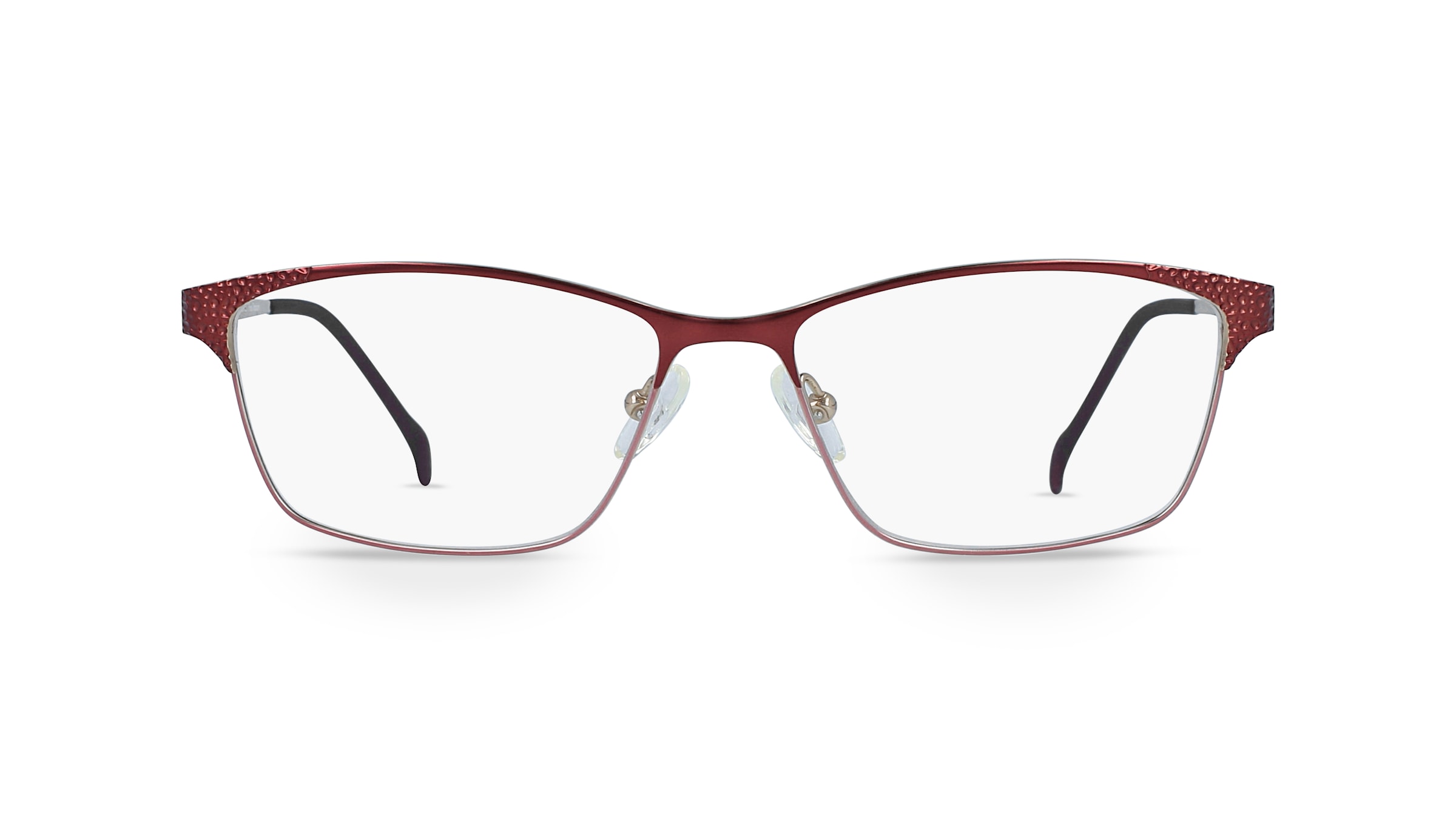 Fielmann COMFORT 084 FLEX CL Damen-Brille inkl. Gläser Vollrand Eckig Titan-Gestell 52mm/14mm/130mm, rot