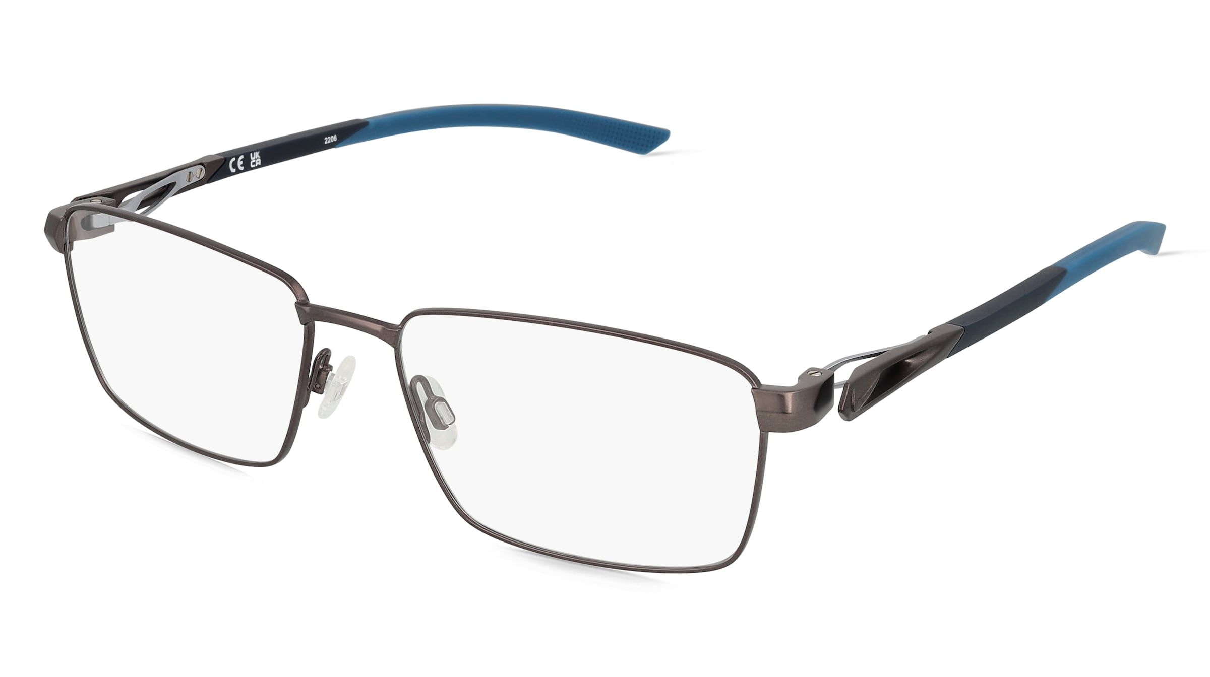 Nike 8140 Unisex-Brille inkl. Gläser Vollrand Quadratisch Kunststoff-Gestell 58/17/145, Schwarz