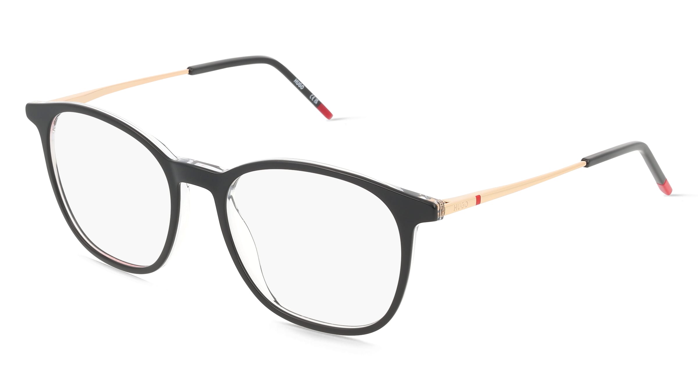 Hugo HG 1325 Damen-Brille inkl. Gläser Vollrand Eckig Acetat-Gestell 51/17/145, Schwarz