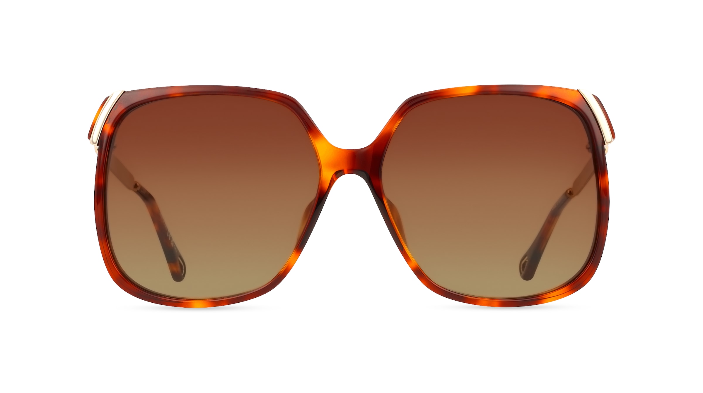Chloé CH0286S Damen-Sonnenbrille Vollrand Eckig Acetat-Gestell, Gold
