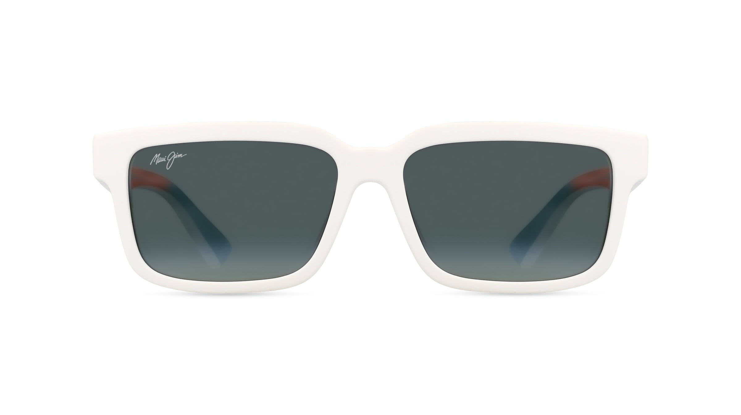 Maui Jim MJ0655SA Unisex-Sonnenbrille Vollrand Eckig Nylon-Gestell, weiß