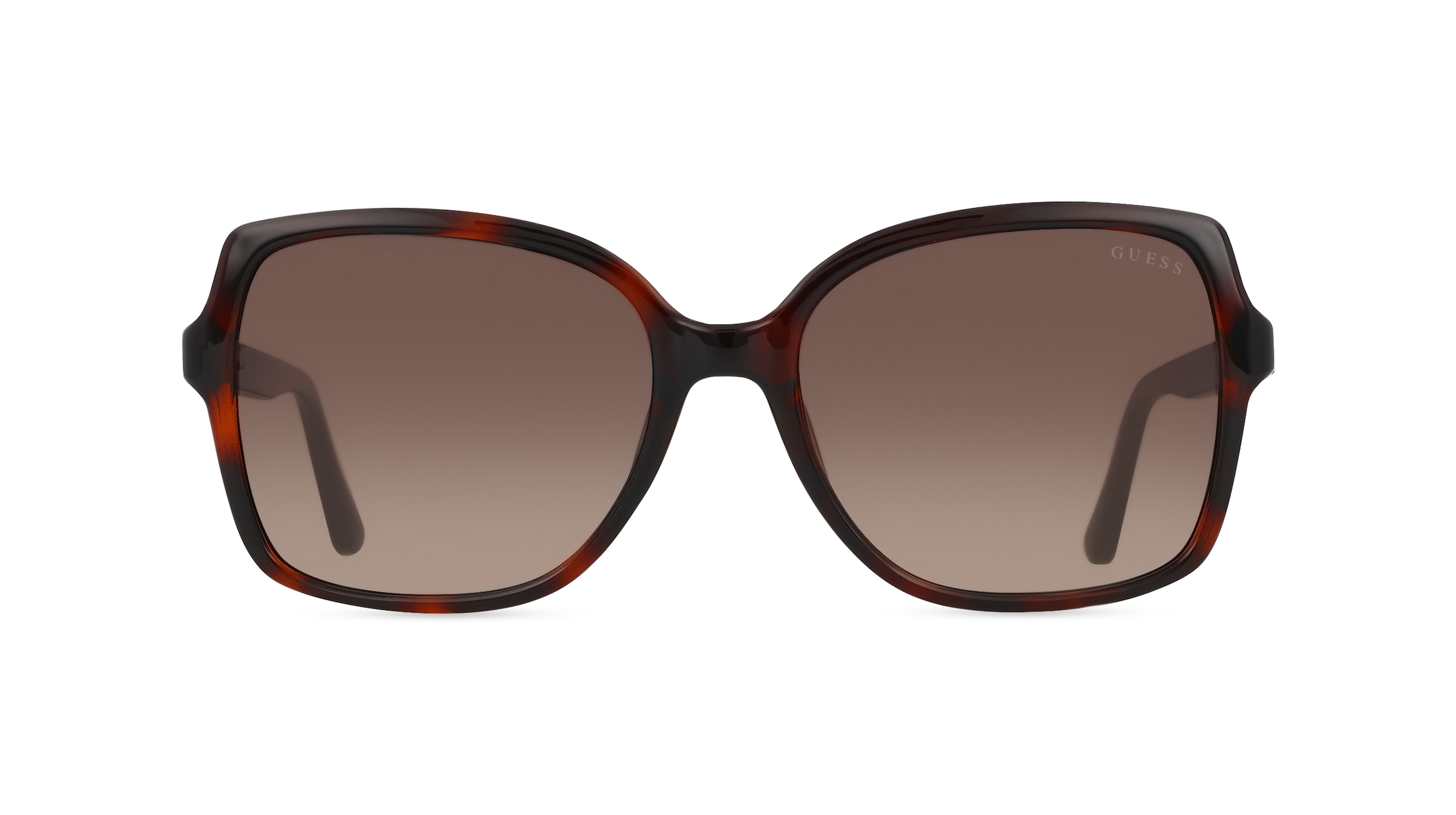 Guess GU00100 Damen-Sonnenbrille Vollrand Eckig Kunststoff-Gestell, braun