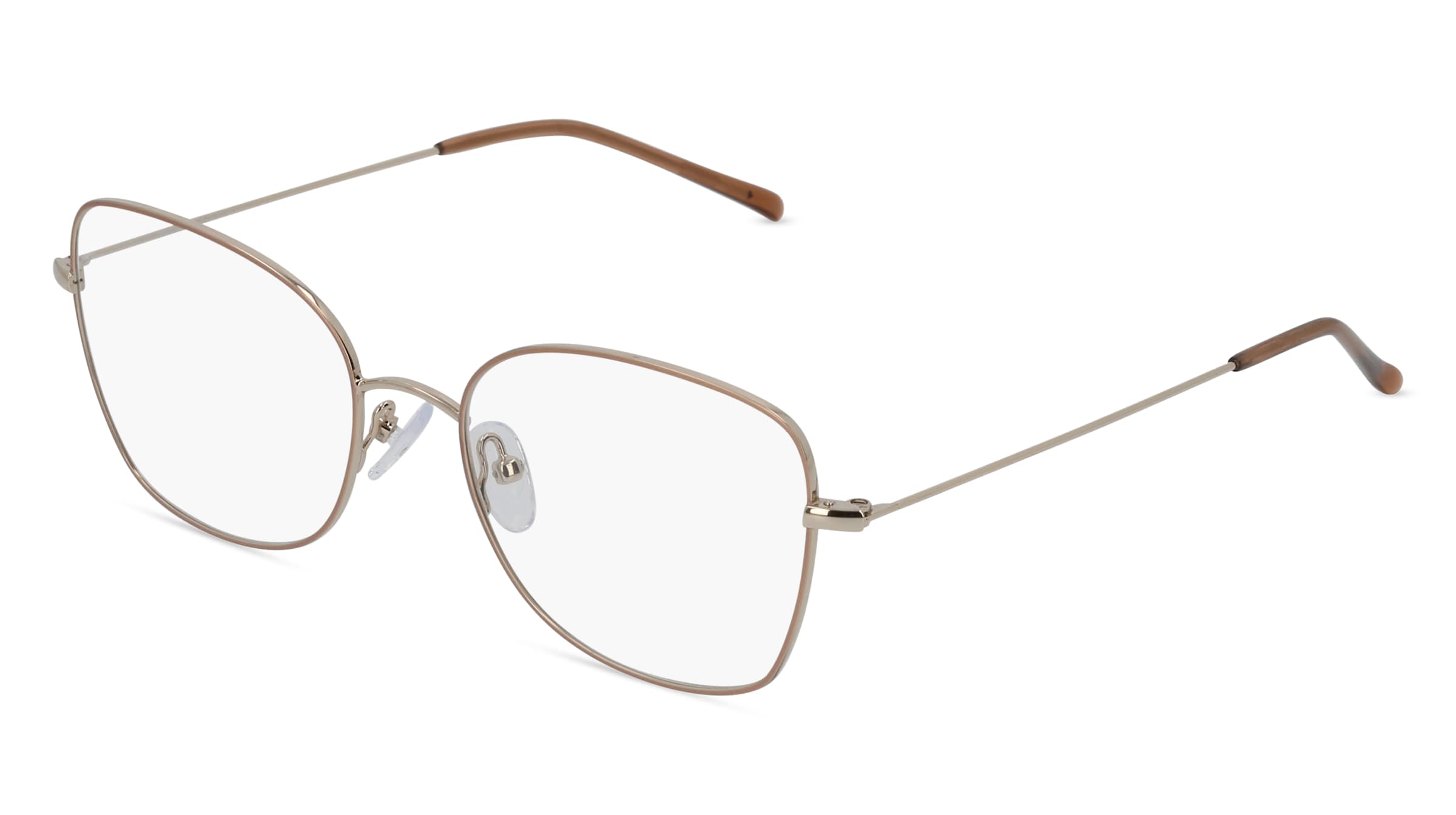Fielmann BD 478 FA Damen-Brille inkl. Gläser Vollrand Butterfly Edelstahl-Gestell 55/18/140, Gold
