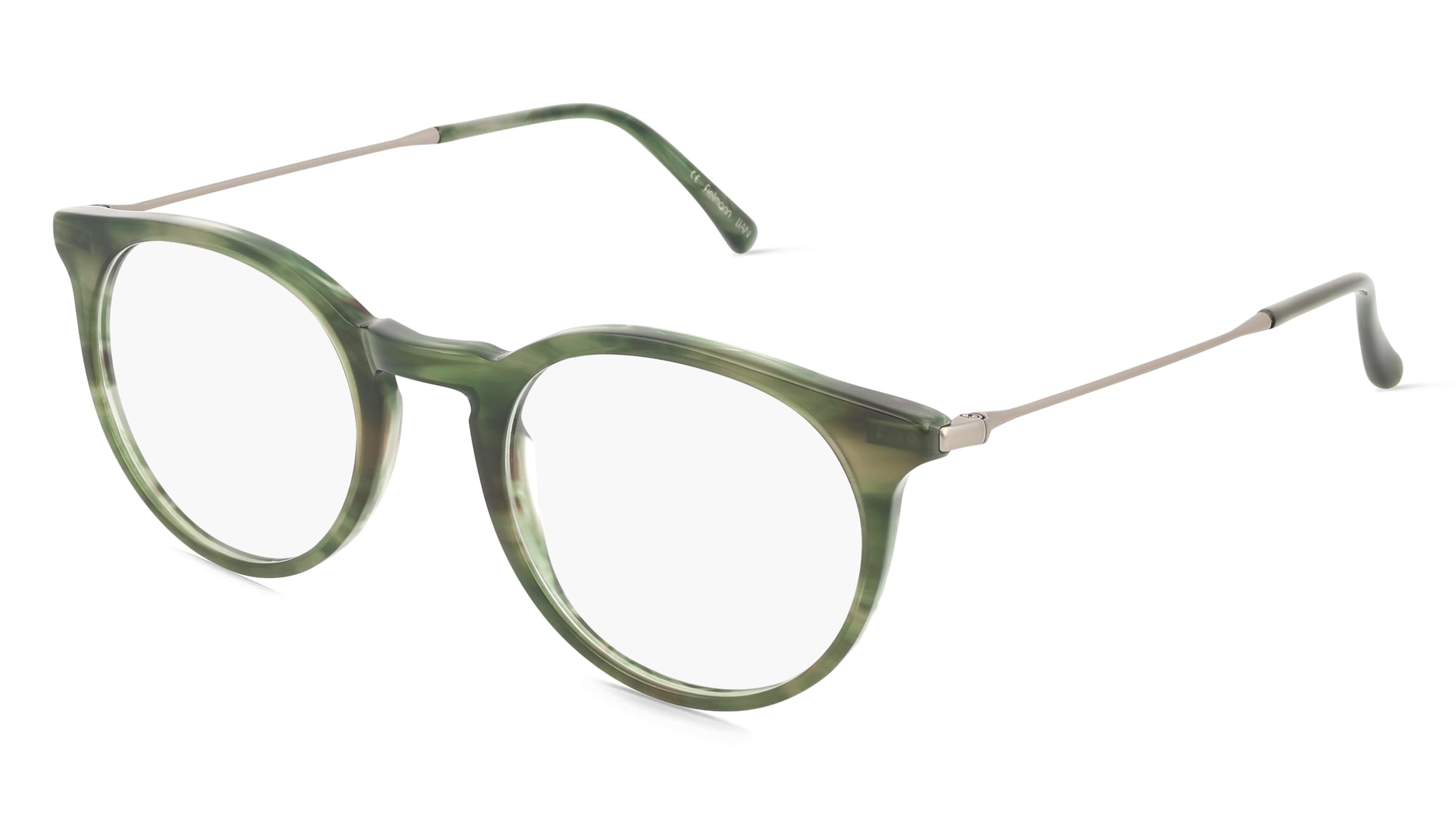Fielmann MC 638 CL Unisex-Brille inkl. Gläser Vollrand Panto Acetat-Gestell 48/21/145, Grün