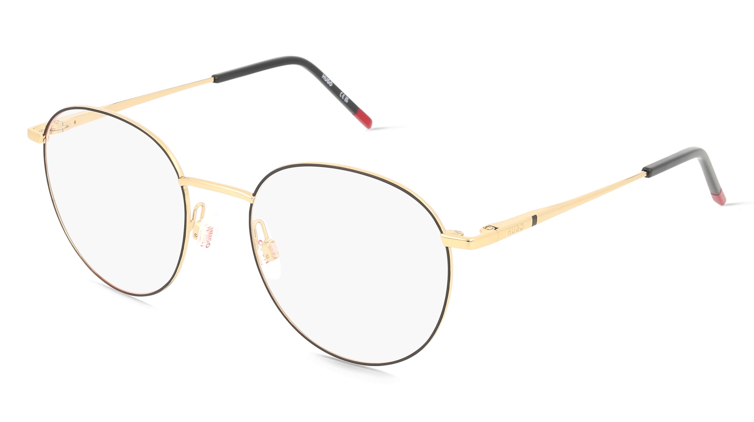 Hugo HG 1326 Damen-Brille inkl. Gläser Vollrand Panto Metall-Gestell 51/19/145, Gold