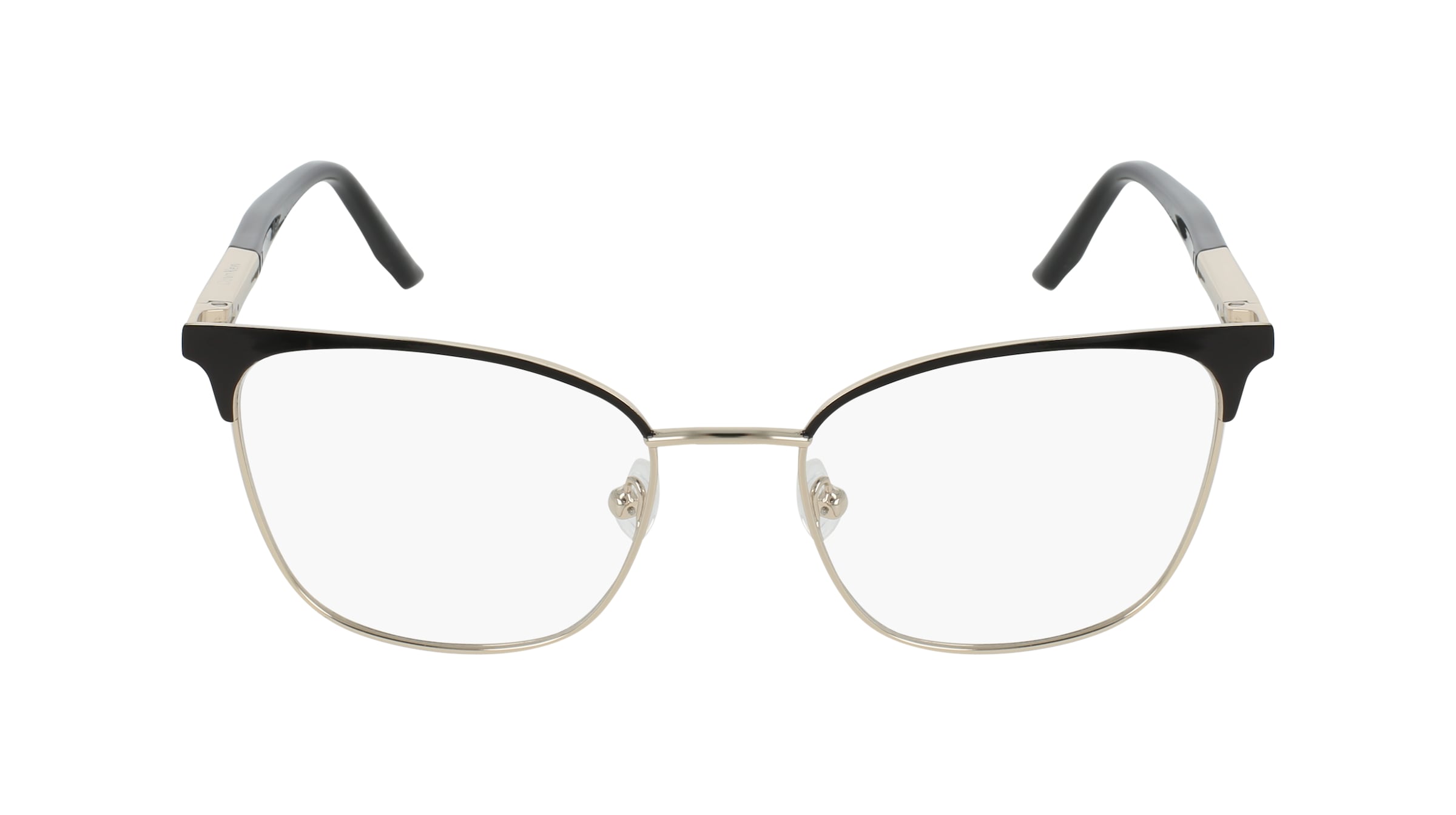 Calvin Klein CK25105 Damen-Brille inkl. Gläser Vollrand Cateye Metall-Gestell 52/18/145, schwarz
