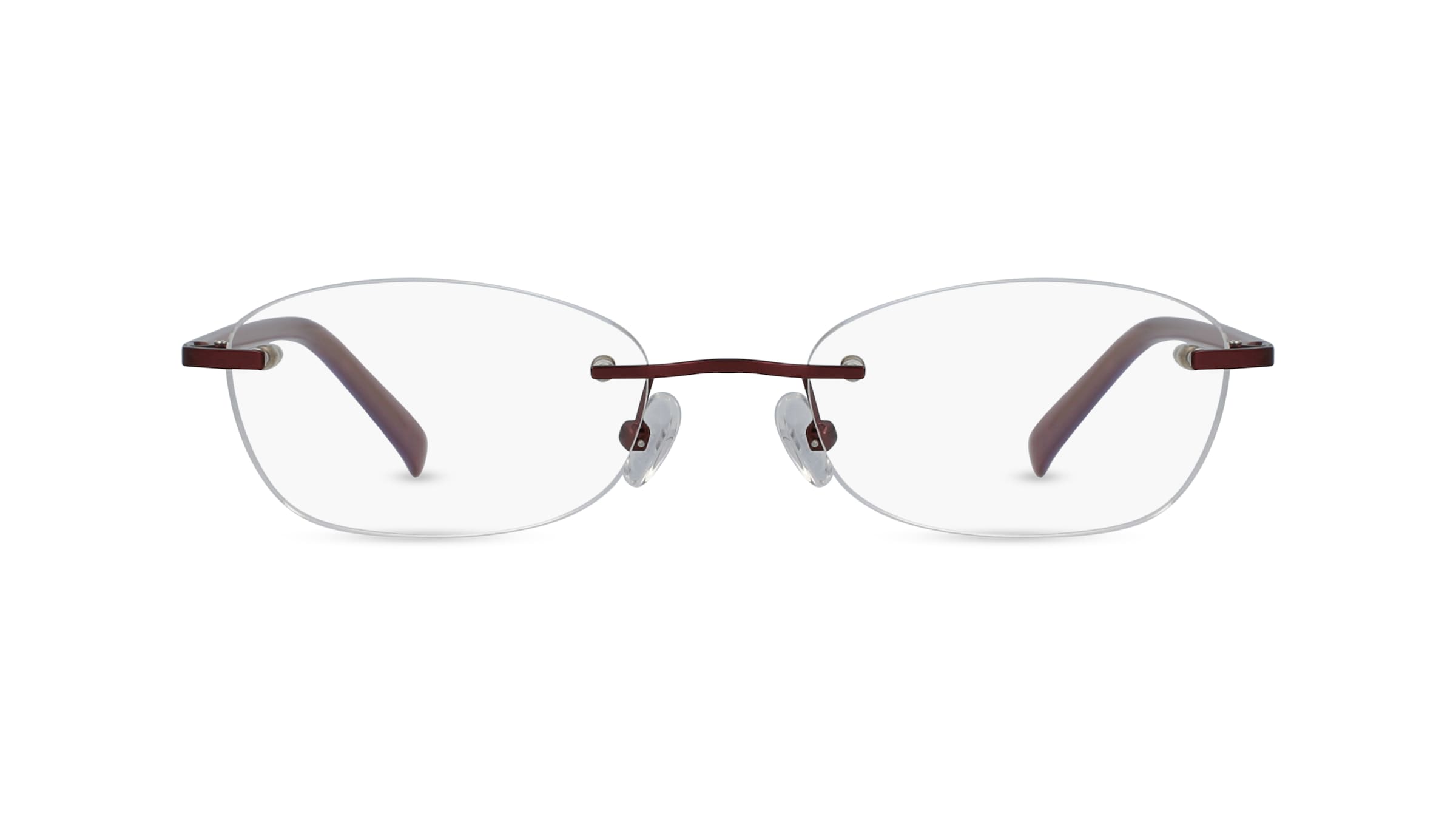 Fielmann BD 476 CL Damen-Brille inkl. Gläser Randlos Oval Edelstahl-Gestell 51mm/19mm/130mm, rot