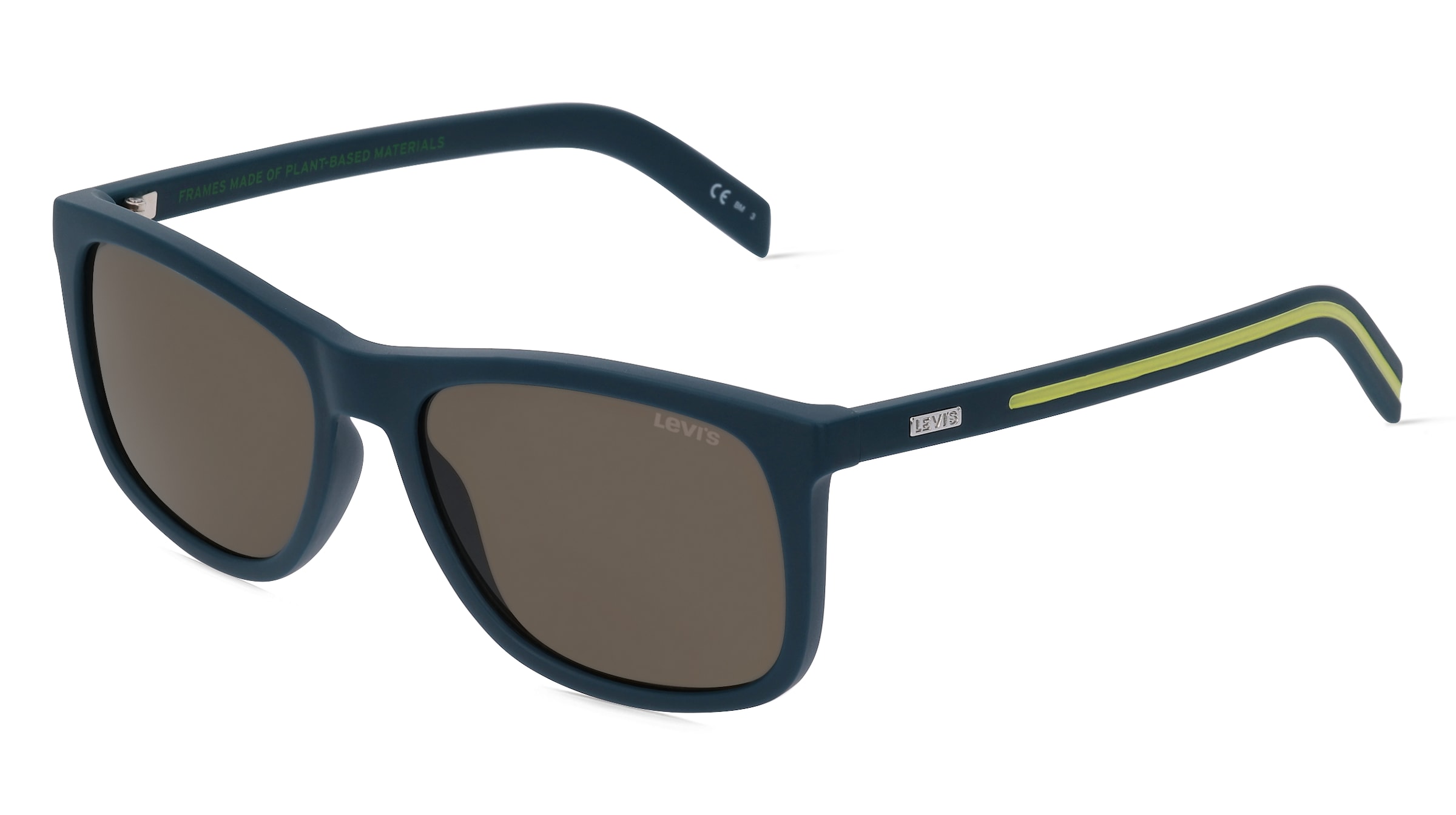 Levi's LV 5025/S Herren-Sonnenbrille Vollrand Quadratisch Acetat Spritzguss-Gestell, Blau