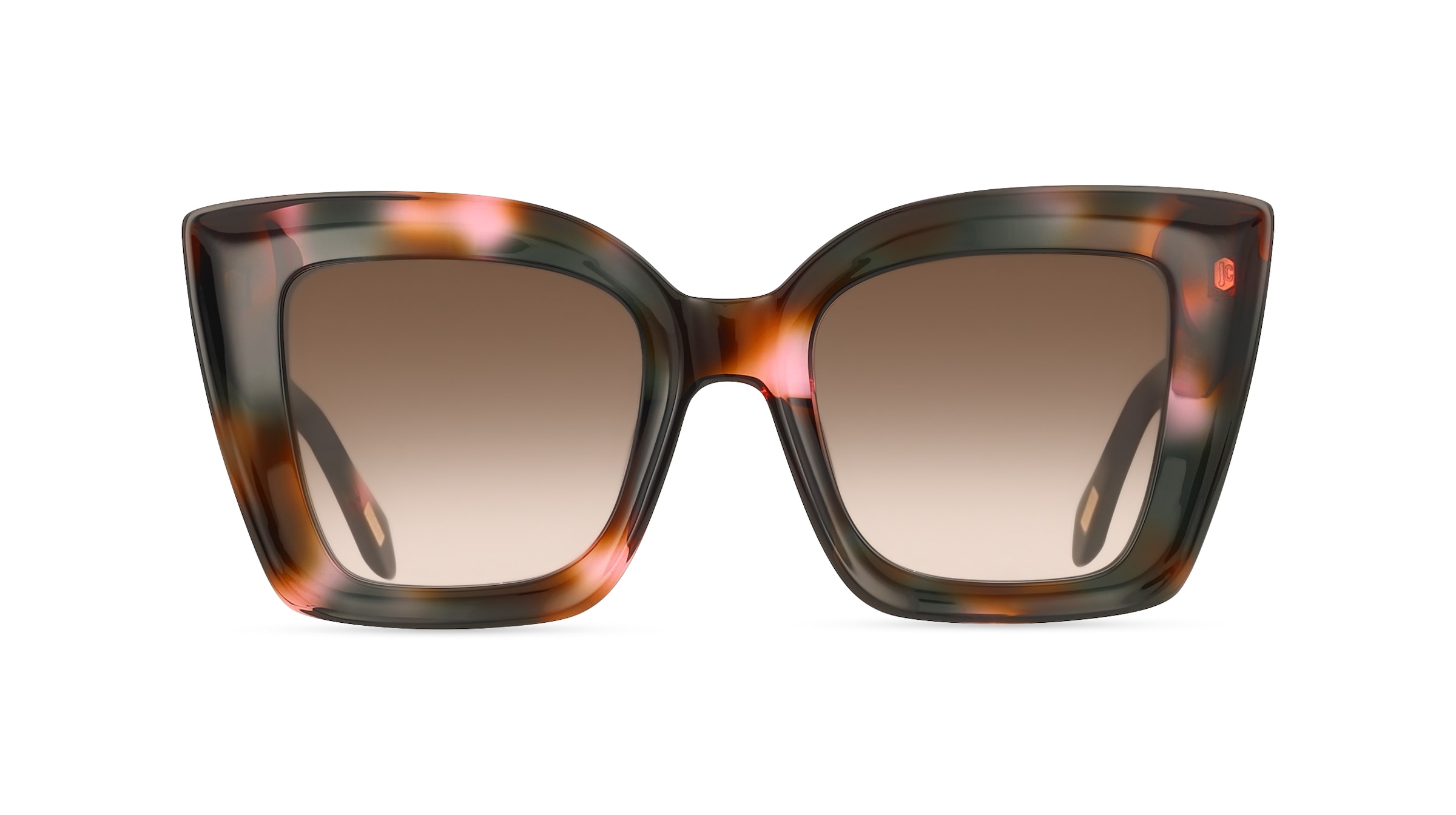 Just Cavalli SJC142 Damen-Sonnenbrille Vollrand Quadratisch Kunststoff-Gestell, braun