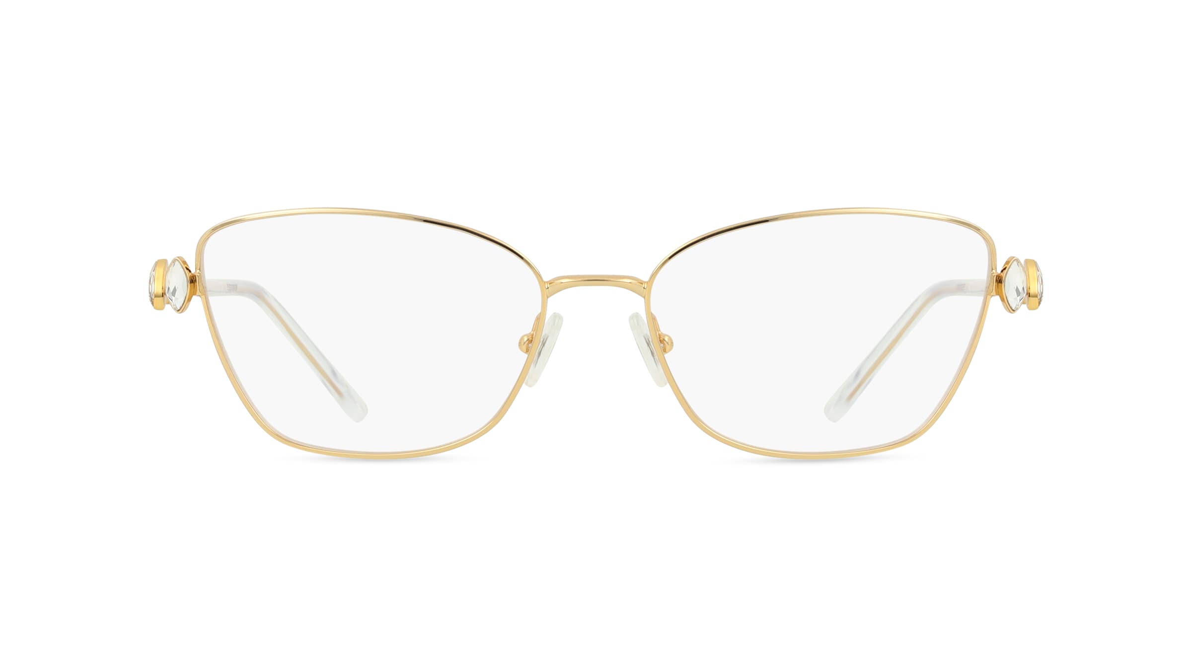 Swarovski SK1006 Damen-Brille inkl. Gläser Vollrand Butterfly Metall-Gestell 55mm/17mm/140mm, gold