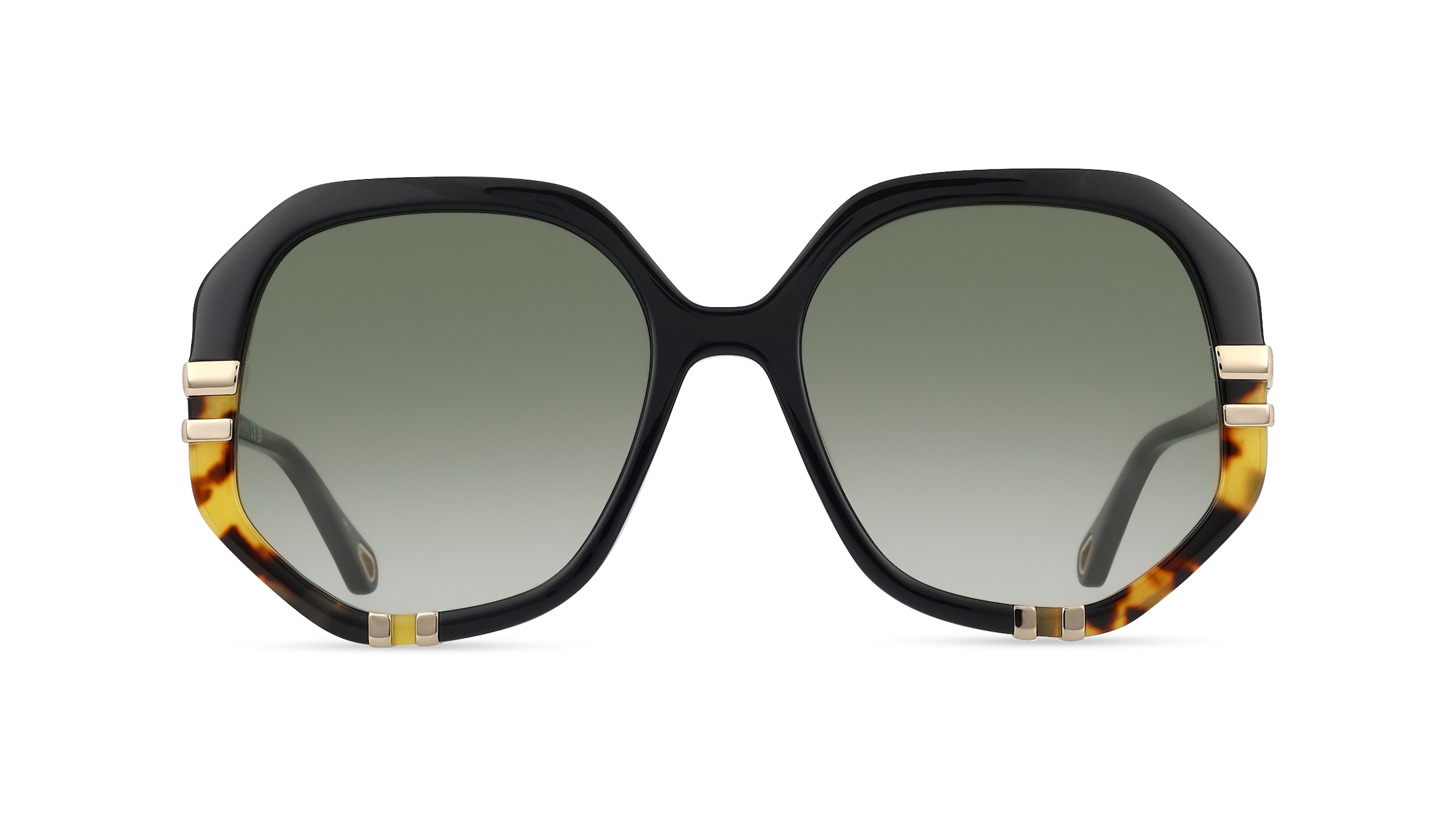 Chloé CH0105S Unisex-Sonnenbrille Vollrand Achteckig Bio-Acetat-Gestell, gold