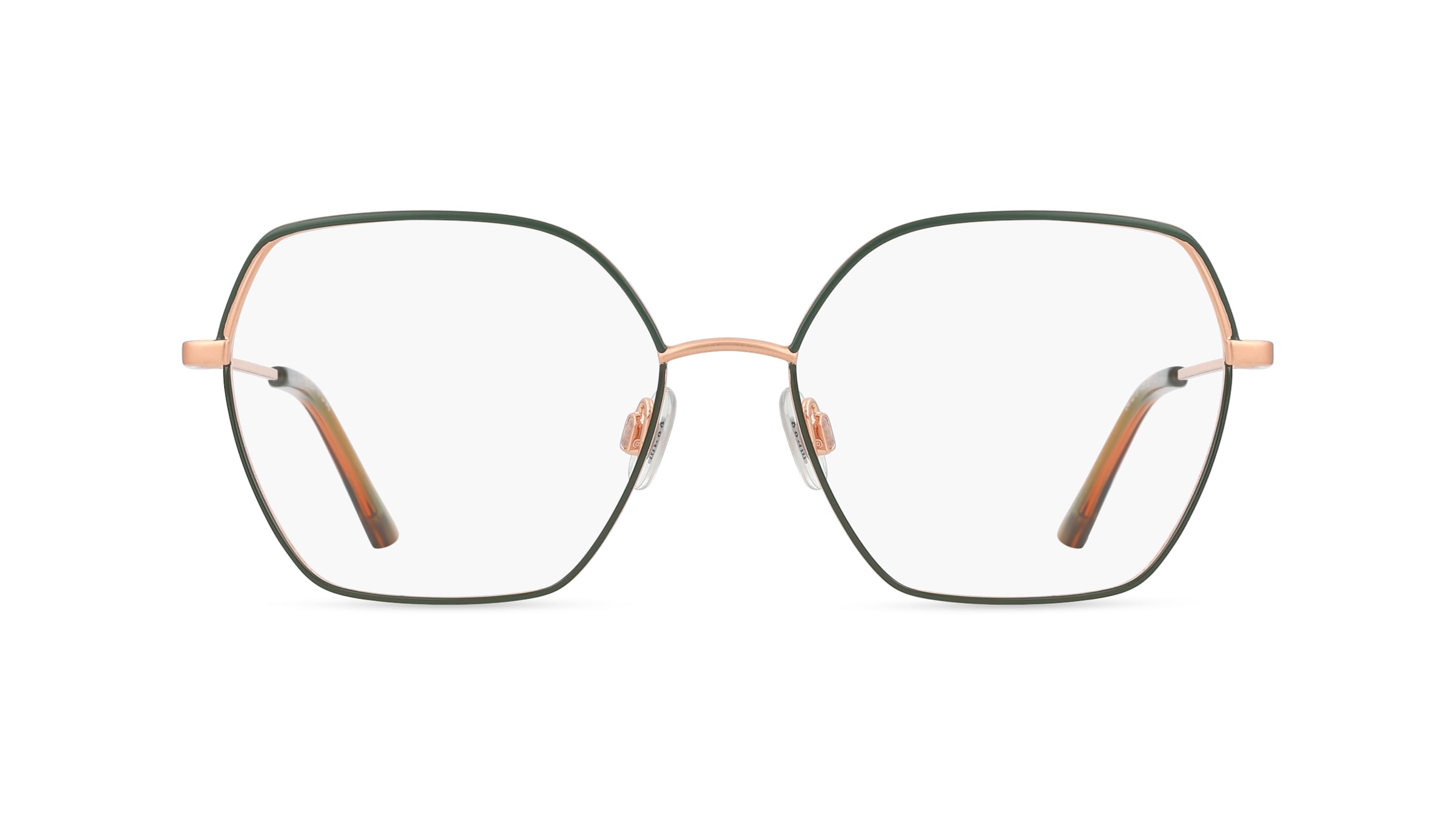 Mexx Eyes 2817 Damen-Brille inkl. Gläser Vollrand Geometrisch Metall-Gestell 54/17/140, grün
