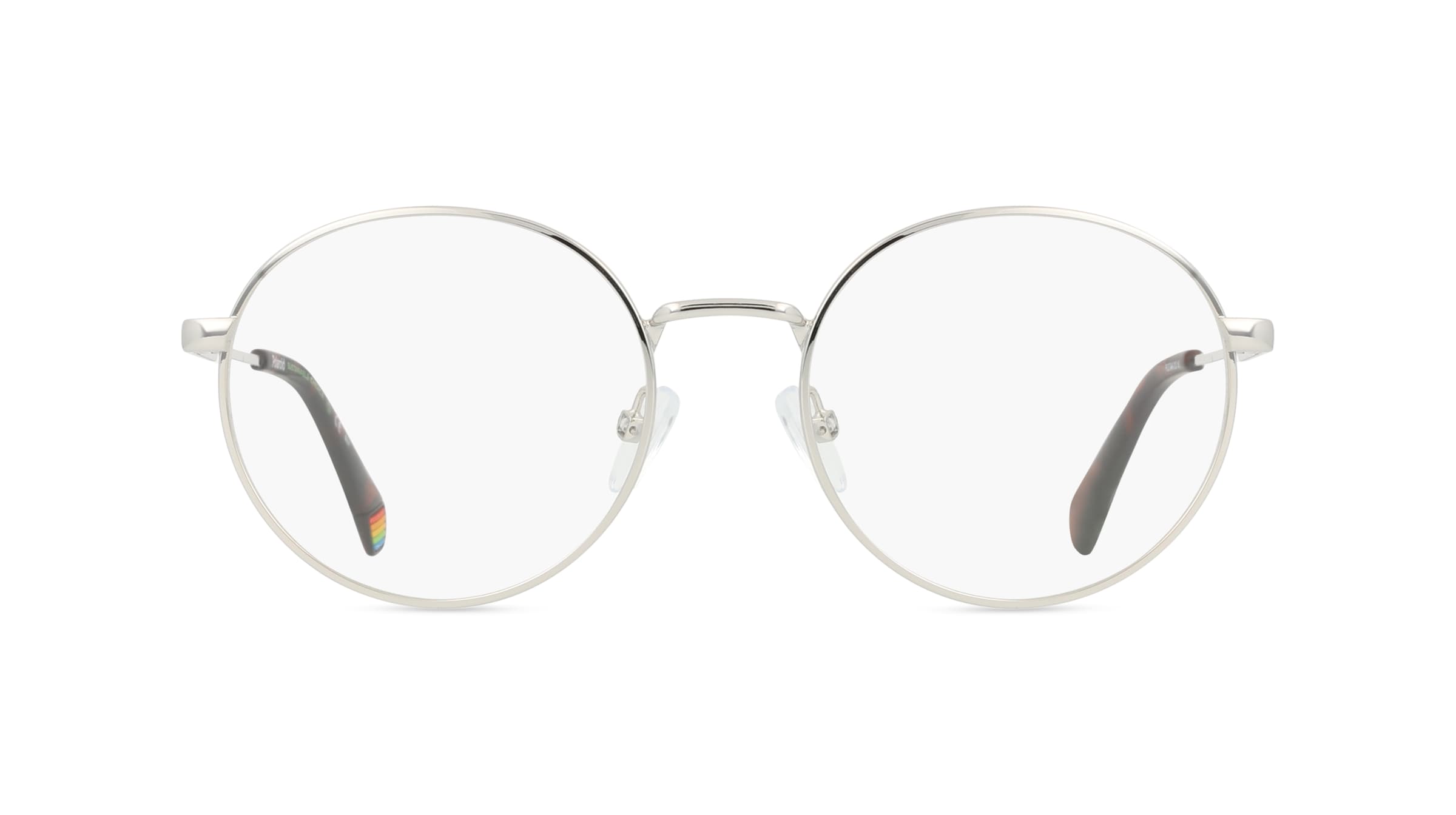 Polaroid PLD D449 Unisex-Brille inkl. Gläser Vollrand Rund Metall-Gestell 51mm/19mm/145mm, silber