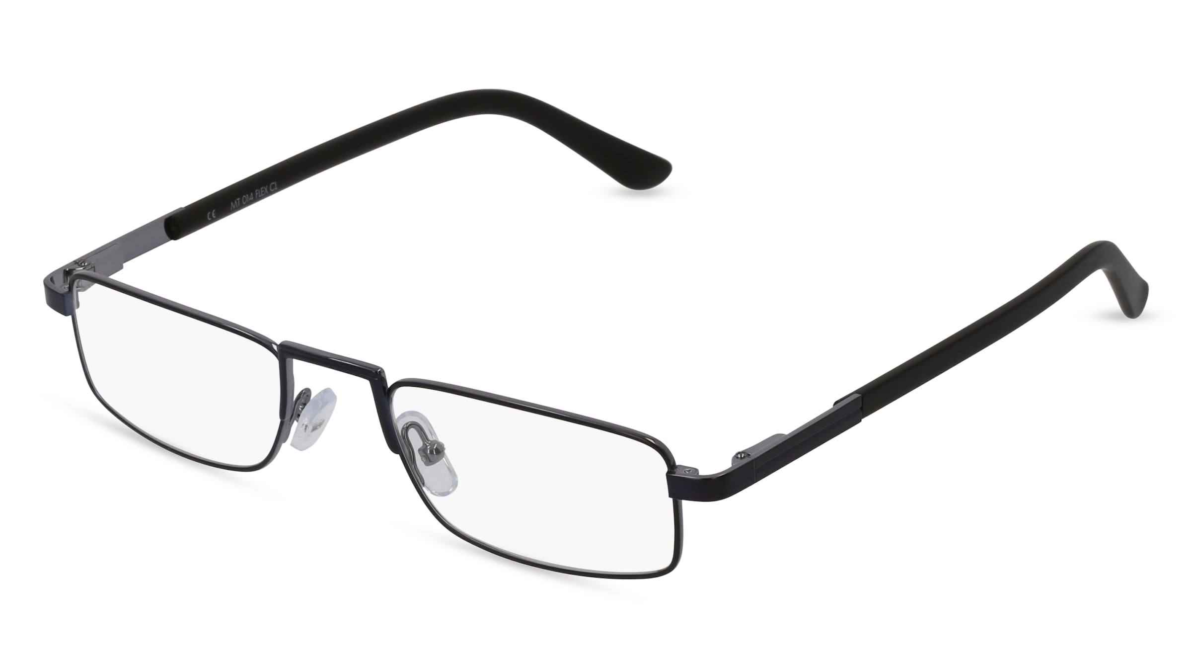 Fielmann MT 014 FLEX CL Herren-Brille inkl. Gläser Vollrand Halb Edelstahl-Gestell 50/20/145, Blau