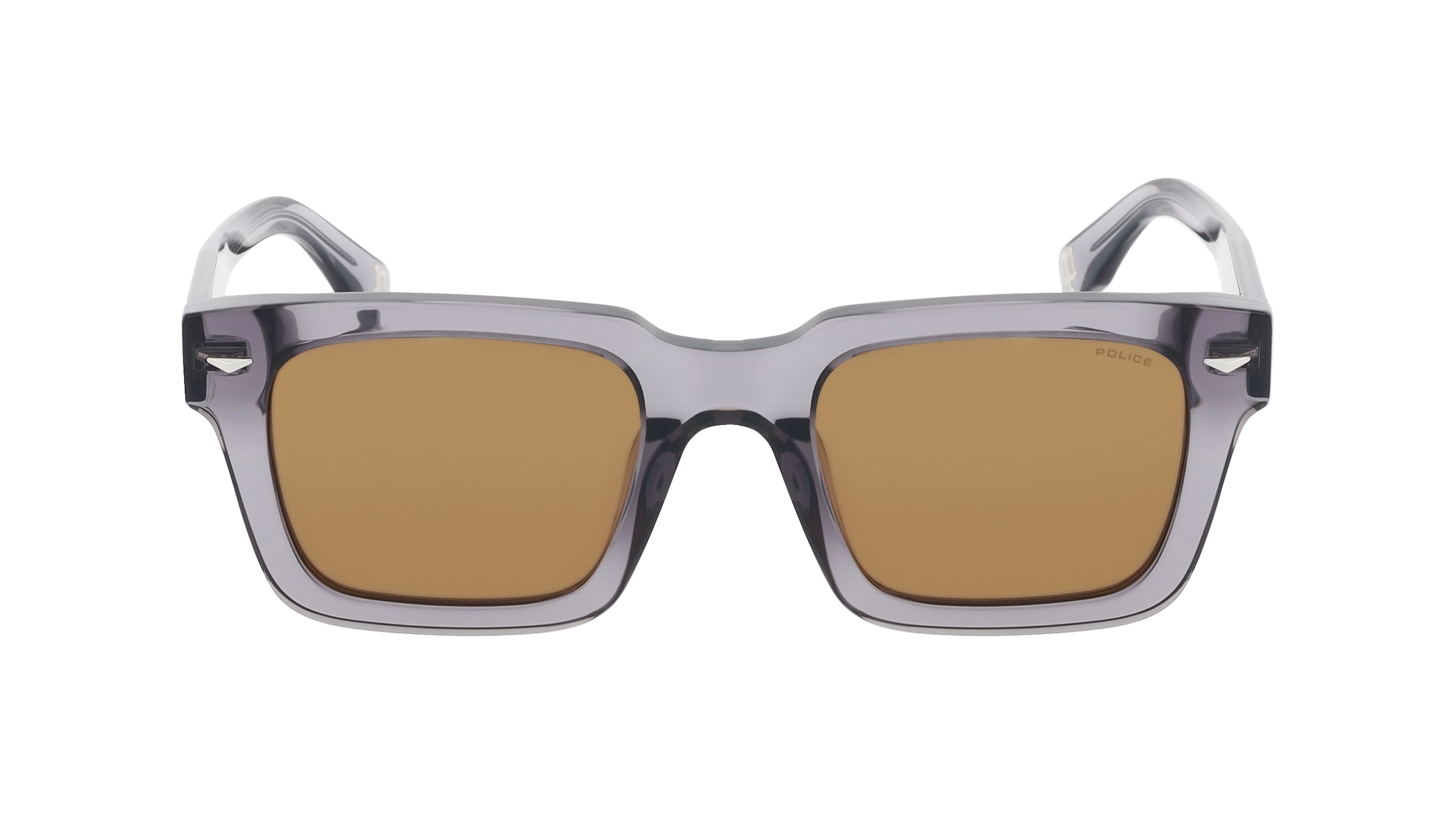Police SPLQ88E Herren-Sonnenbrille Vollrand Eckig Kunststoff-Gestell, grau