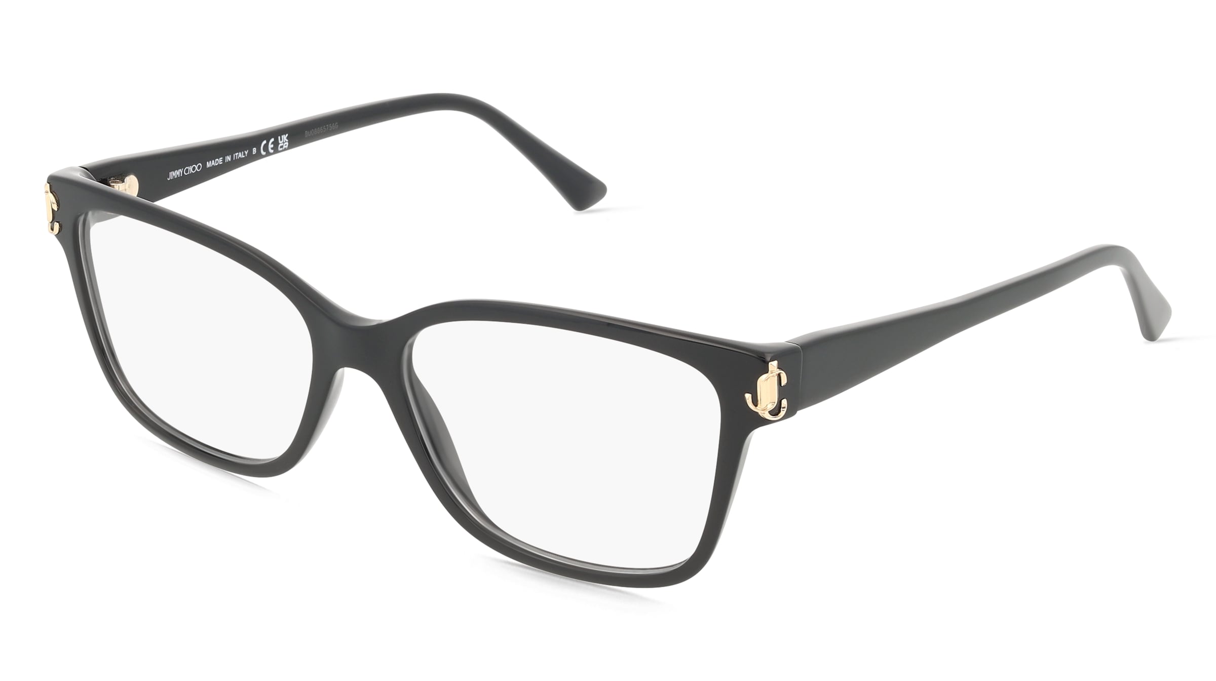 Jimmy Choo 0JC3012 Damen-Brille inkl. Gläser Vollrand Quadratisch Acetat-Gestell 55/16/145, Schwarz