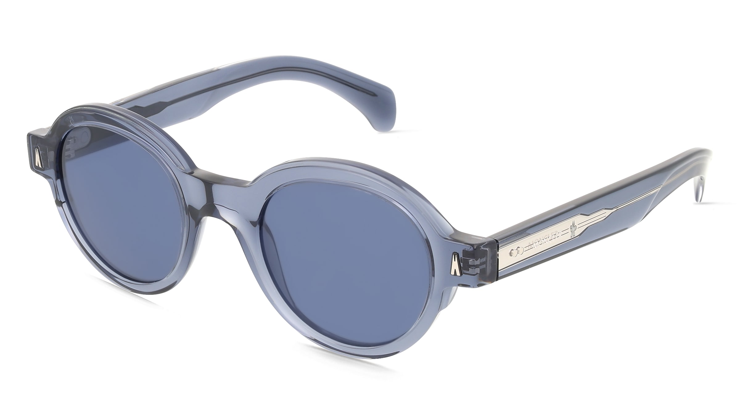 Moncler ME6003 RONDOSA Unisex-Sonnenbrille Vollrand Rund Acetat-Gestell, Blau